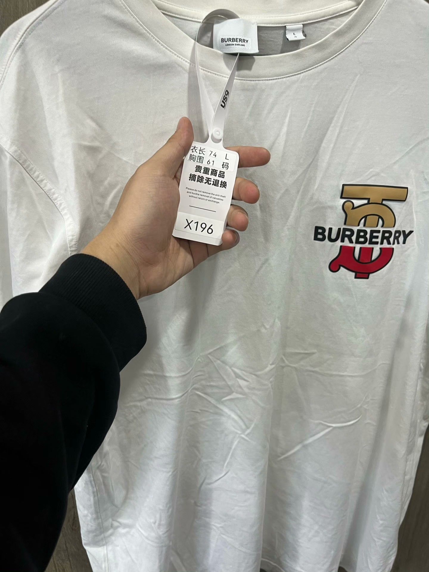 Burberry Burberry TB Monogram Logo T-Shirt Size L Size US L / EU 52-54 / 3 - 7 Thumbnail
