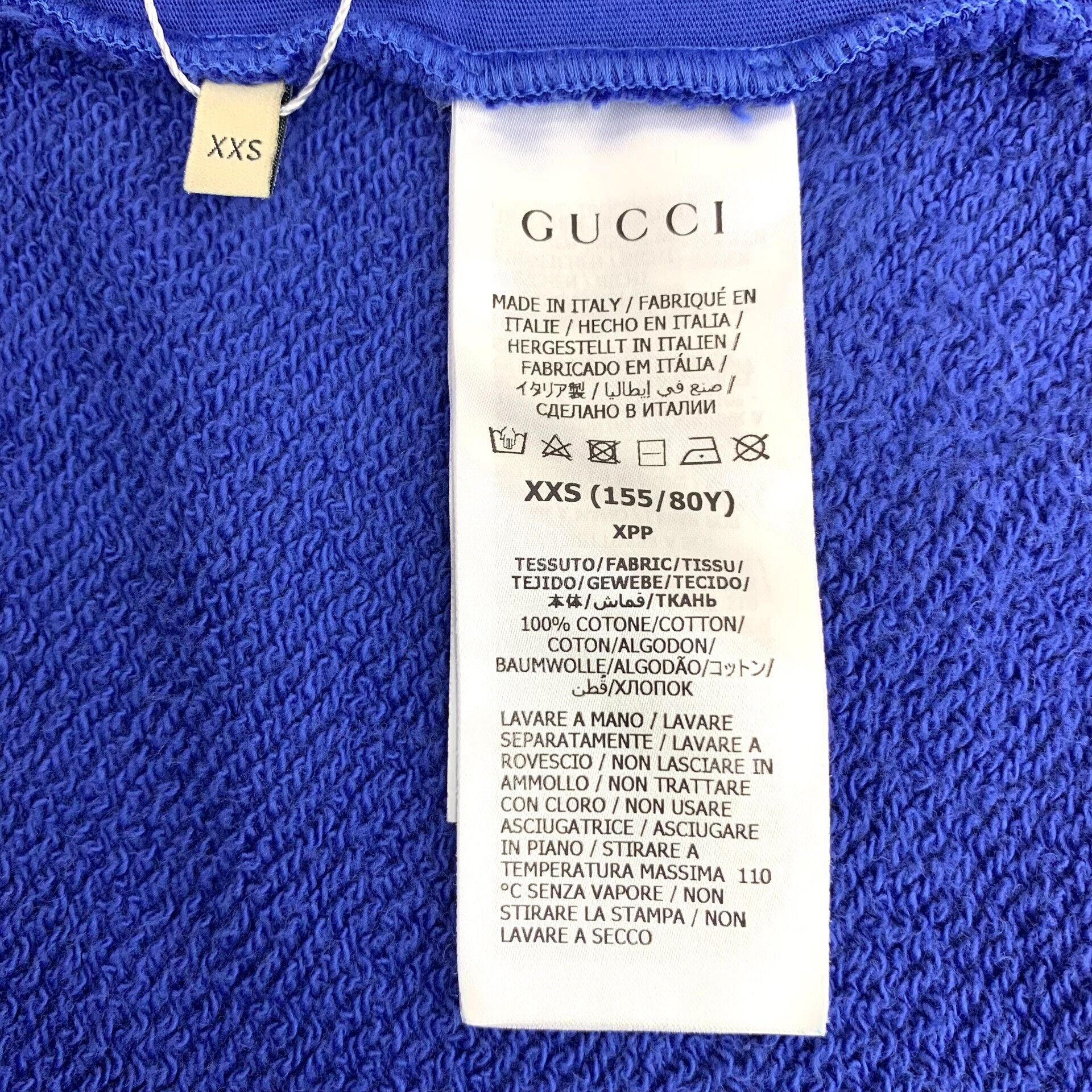 Gucci Gucci Logo Print Cotton Hoodie XXS Size US XXS / EU 40 - 6 Thumbnail