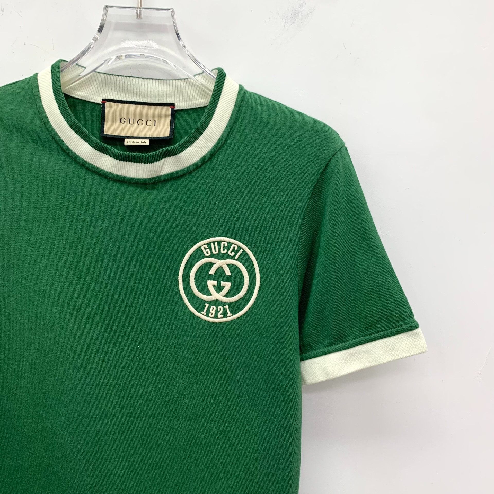 Gucci Gucci Logo Embroidered Ringer T-Shirt M Size US M / EU 48-50 / 2 - 3 Thumbnail