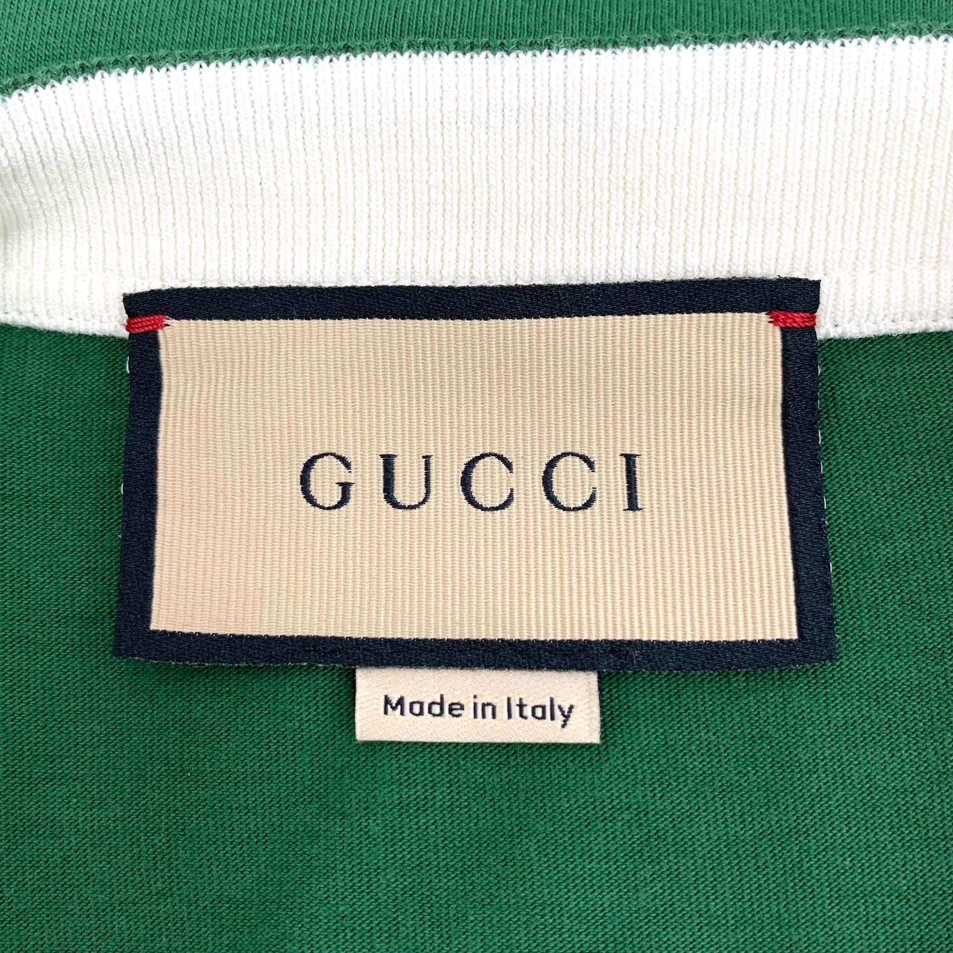Gucci Gucci Logo Embroidered Ringer T-Shirt M Size US M / EU 48-50 / 2 - 6 Thumbnail