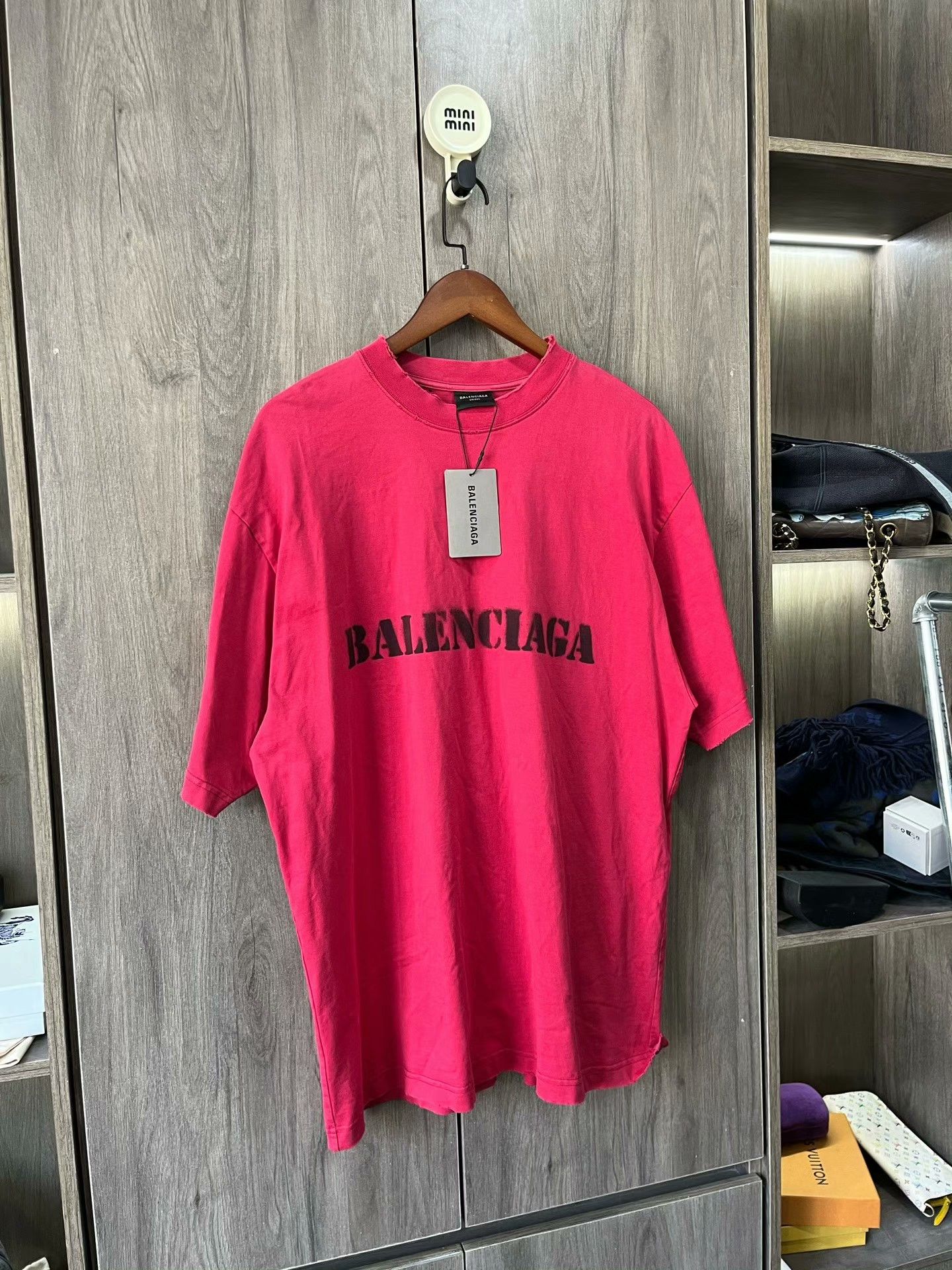 Balenciaga Balenciaga Ink-Jet Logo Distressed T-Shirt M Size US M / EU 48-50 / 2 - 3 Thumbnail