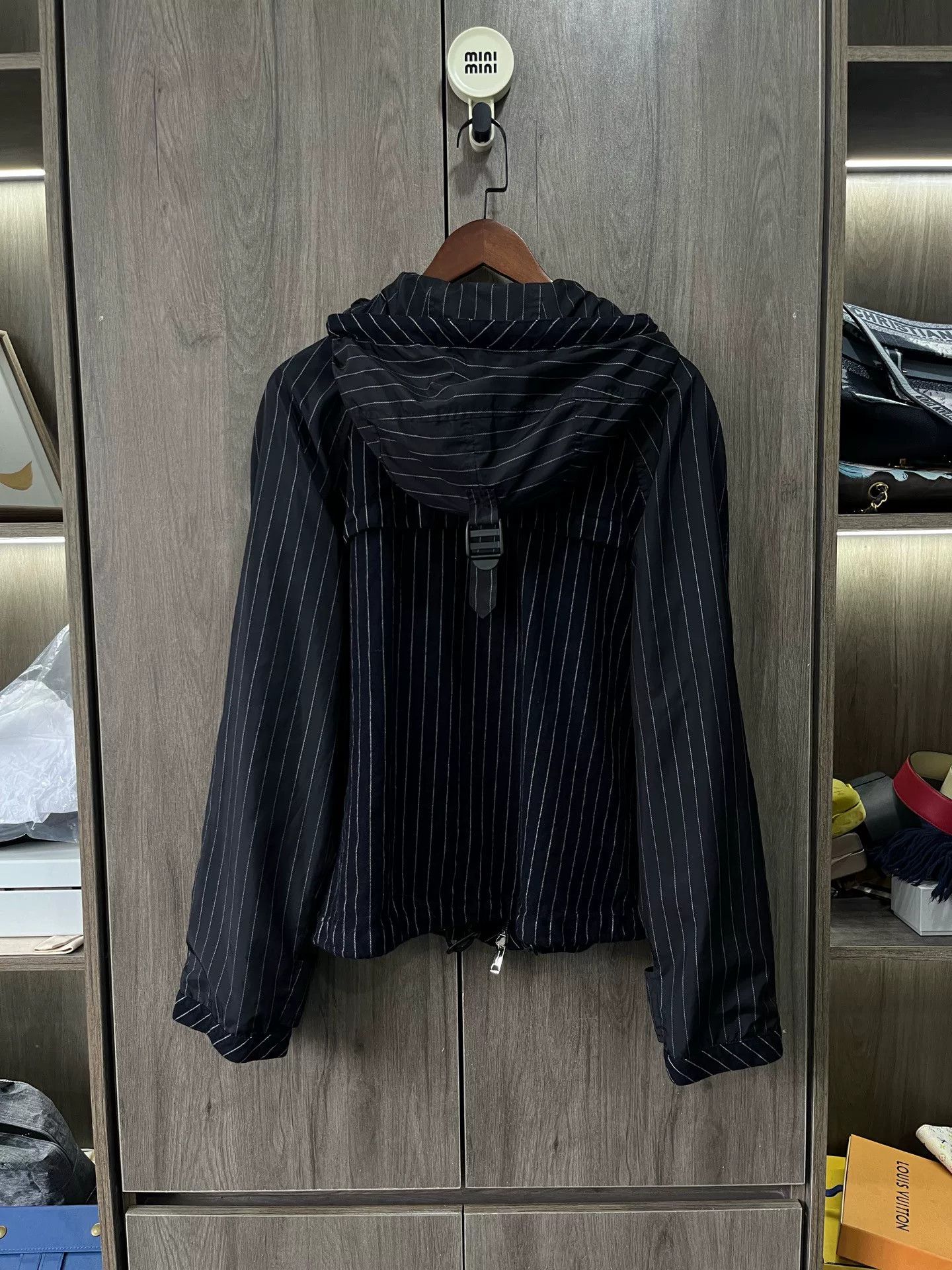 Burberry Burberry Pinstripe Wool Zip Jacket 50 Size US M / EU 48-50 / 2 - 2 Thumbnail