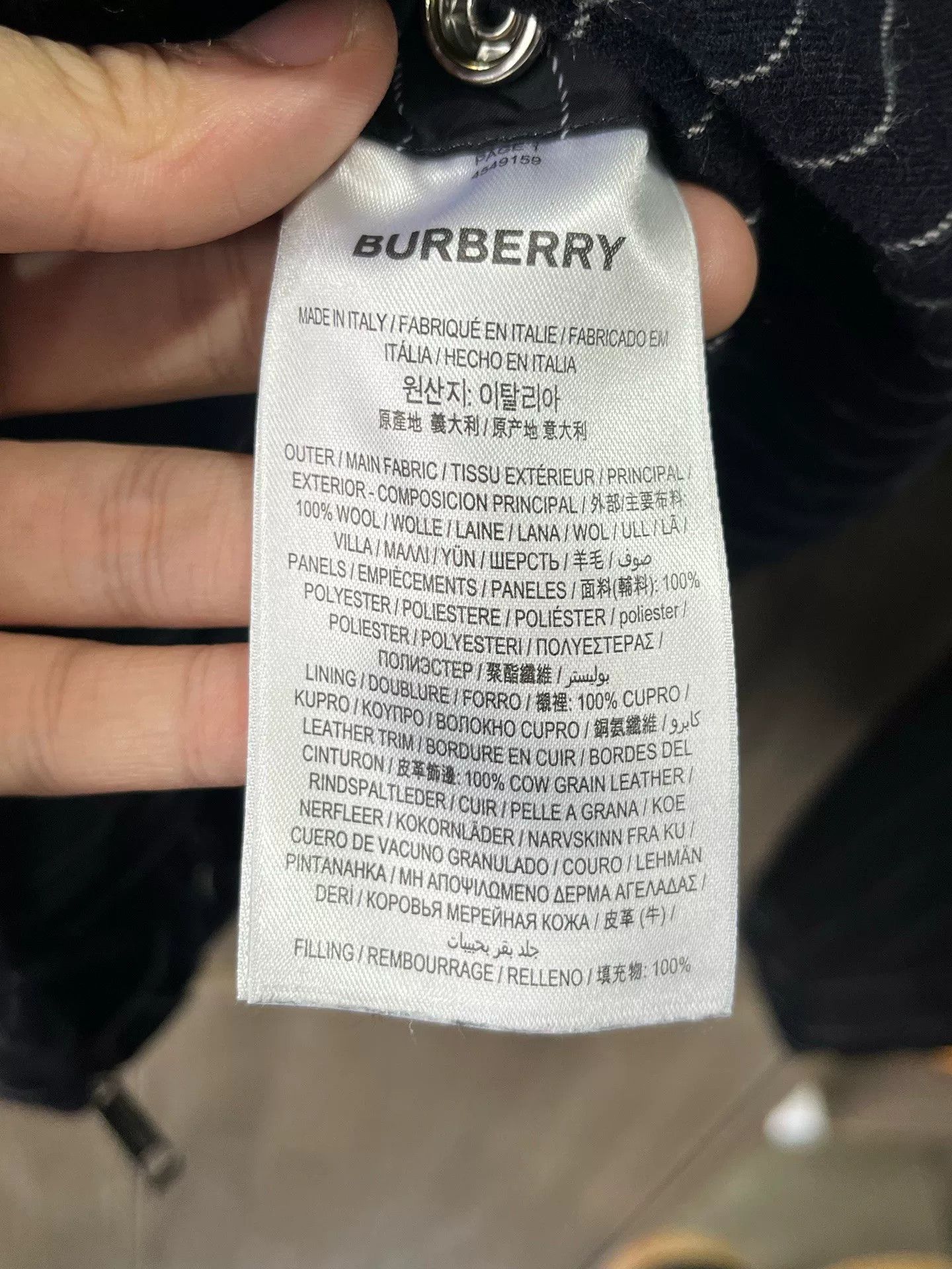 Burberry Burberry Pinstripe Wool Zip Jacket 50 Size US M / EU 48-50 / 2 - 8 Thumbnail