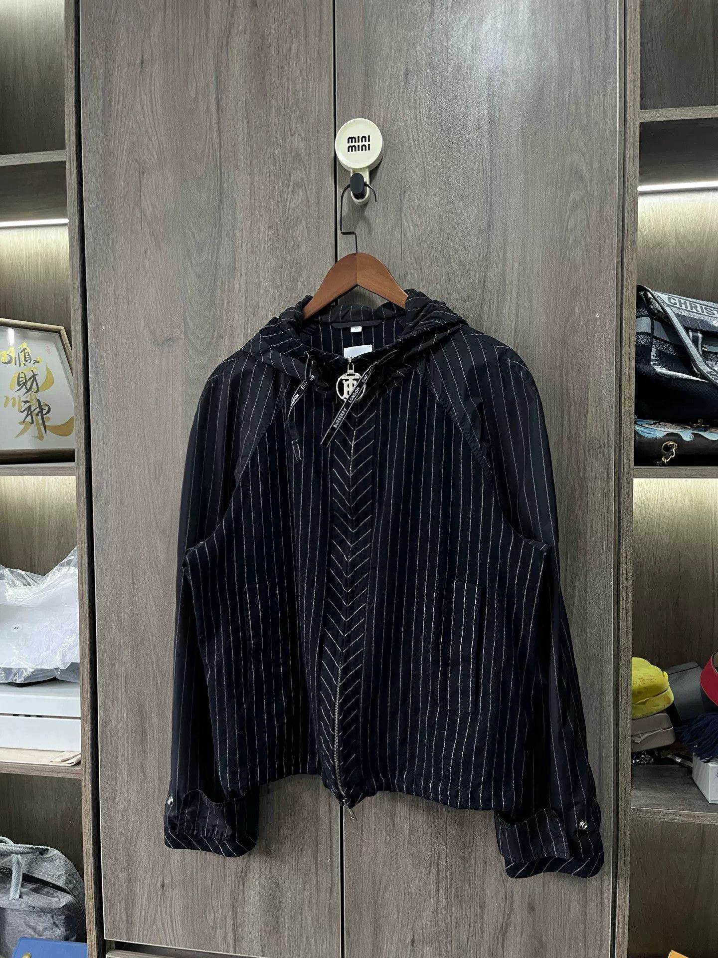 Burberry Burberry Pinstripe Wool Zip Jacket 50 Size US M / EU 48-50 / 2 - 6 Thumbnail