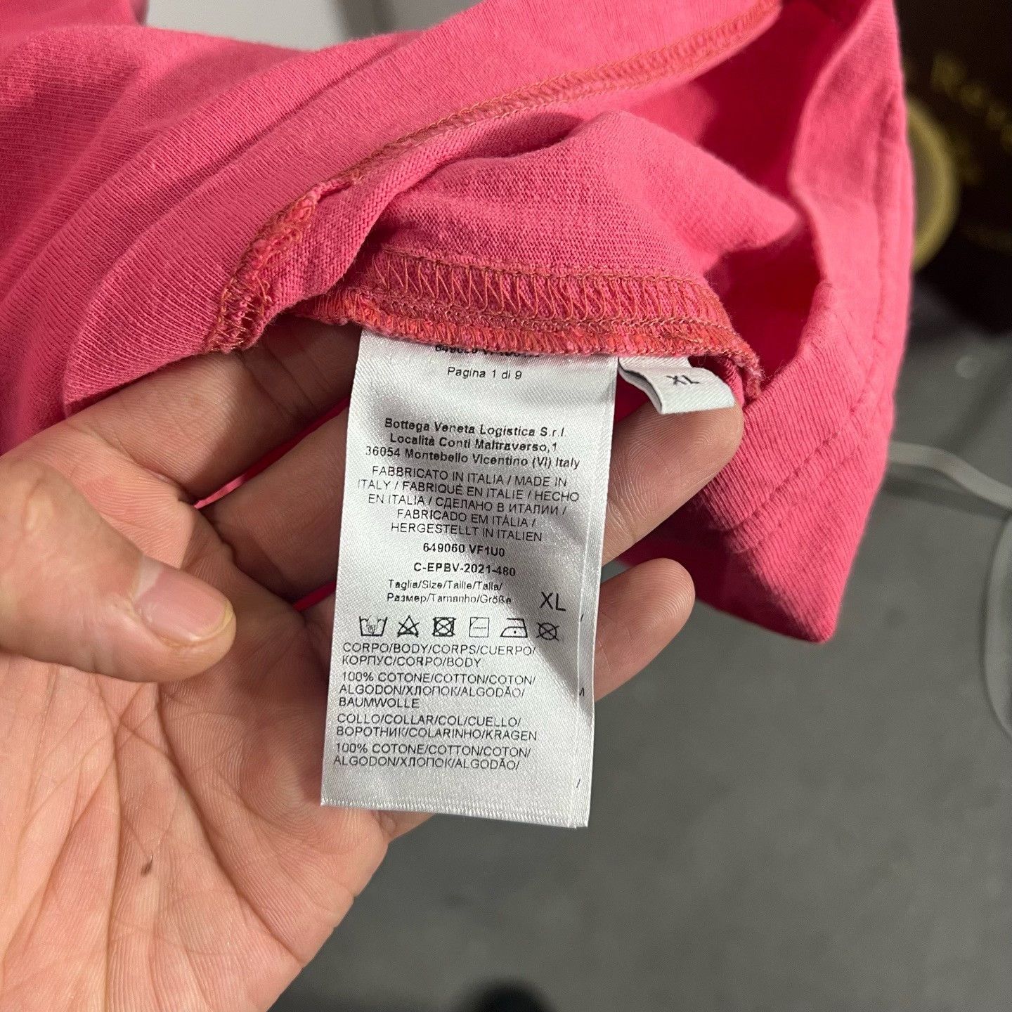 Bottega Veneta Bottega Veneta Pink T-Shirt xl Men Size US XL / EU 56 / 4 - 4 Thumbnail