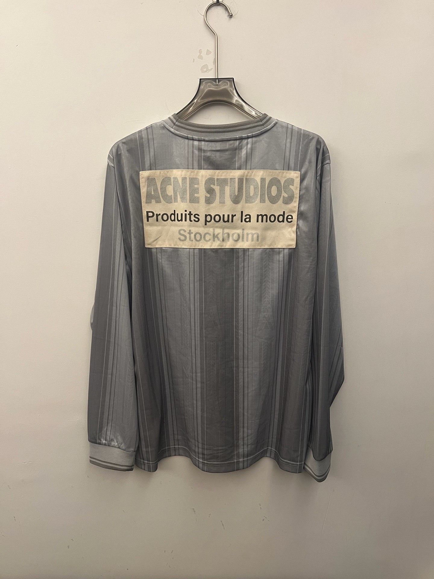 Acne Studios Acne Studios Striped Logo Jersey Size L Size US L / EU 52-54 / 3 - 3 Thumbnail