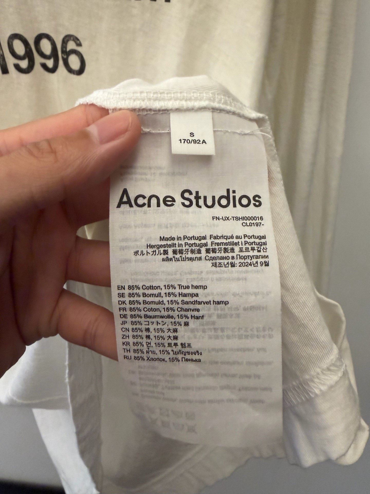 Acne Studios Acne Studios Logo Print Long Sleeve T-Shirt Size S Size US S / EU 44-46 / 1 - 4 Thumbnail