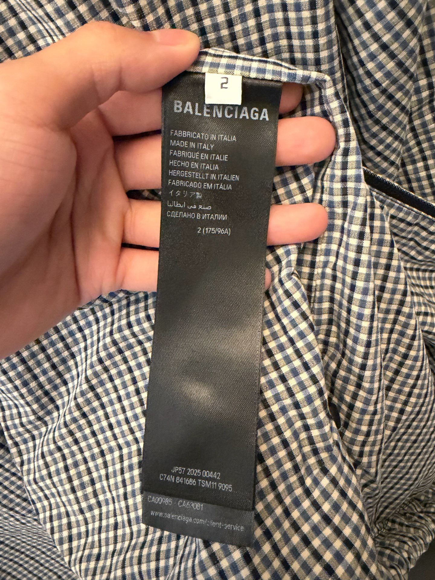 Balenciaga Balenciaga Check Embroidered Laurel Jacket Size 2 Size US M / EU 48-50 / 2 - 5 Thumbnail