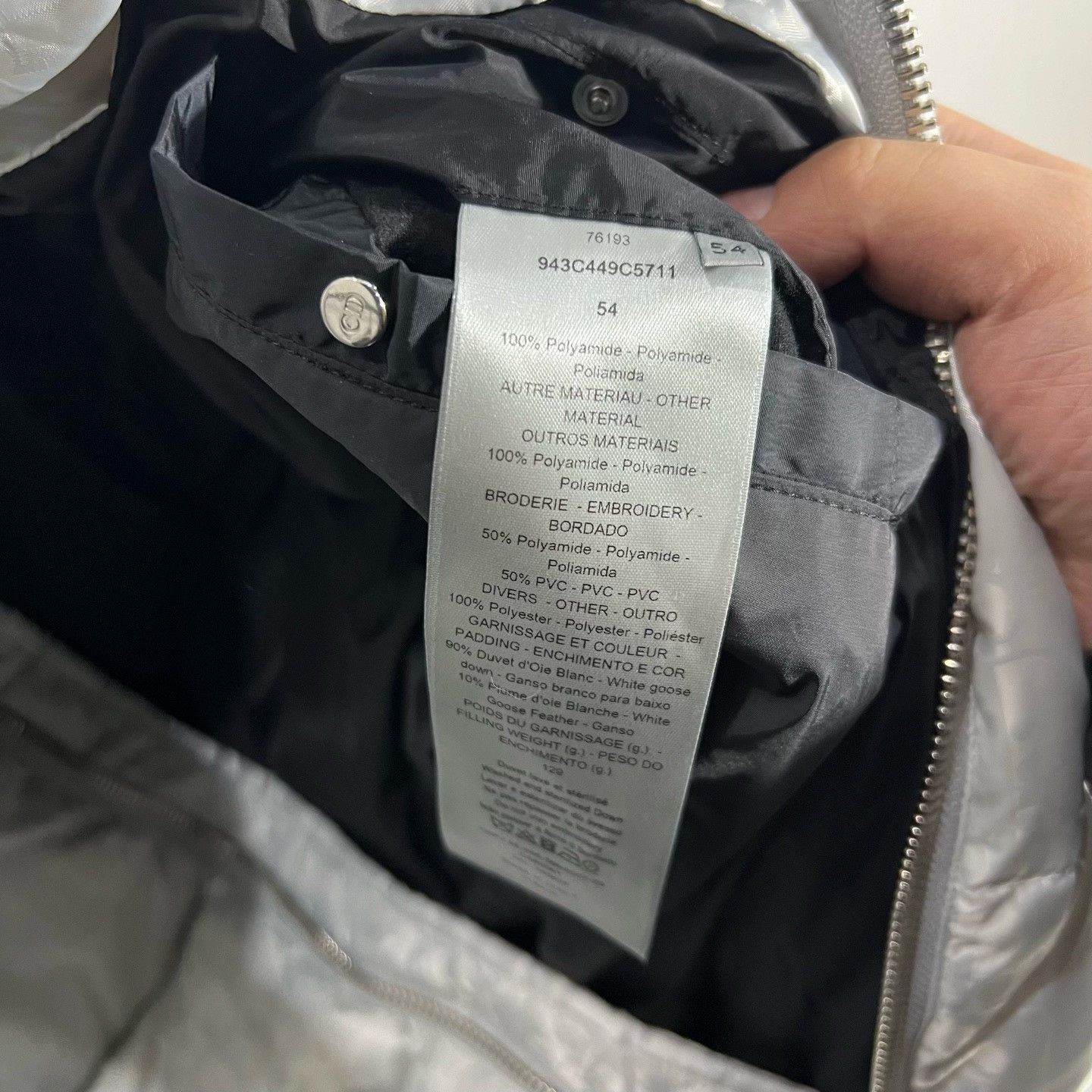 Dior Dior Down Silver Heavy Coat s Men Size US S / EU 44-46 / 1 - 4 Thumbnail