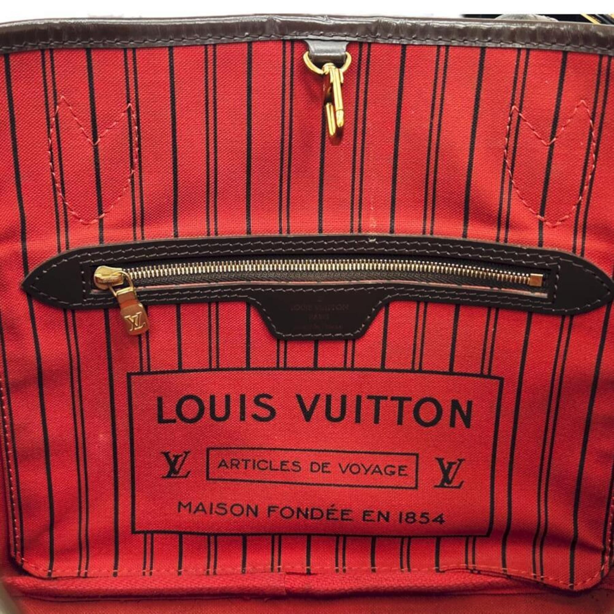 Louis Vuitton LOUIS VUITTON Neverfull PM Damier Ebene Tote Bag Leather Brown N41539 AR0149 Women's Size ONE SIZE - 13 Thumbnail