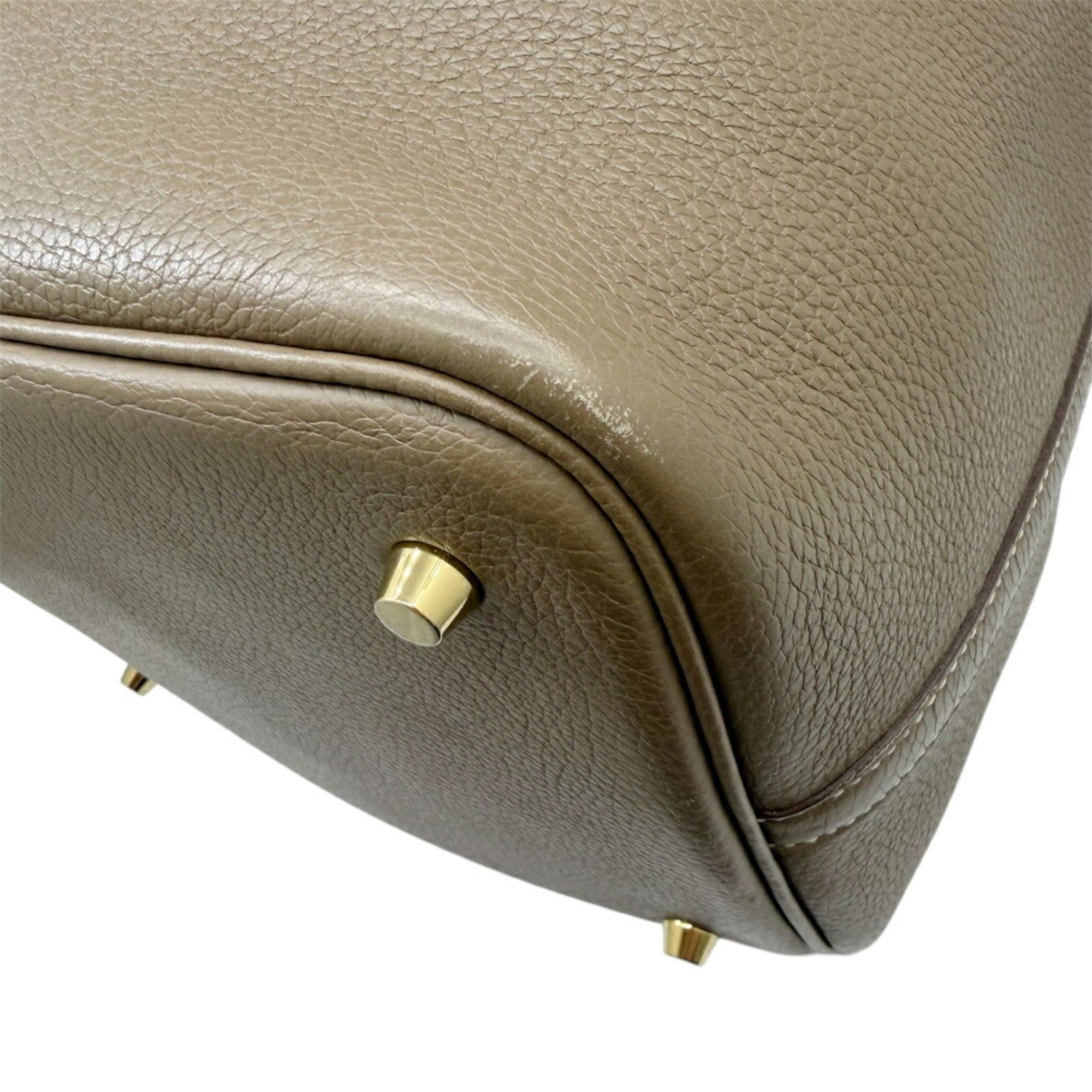 Hermes HERMES Picotin Lock MM Taurillon Clemence Etoupe Handbag for Women and Men Size ONE SIZE - 6 Thumbnail