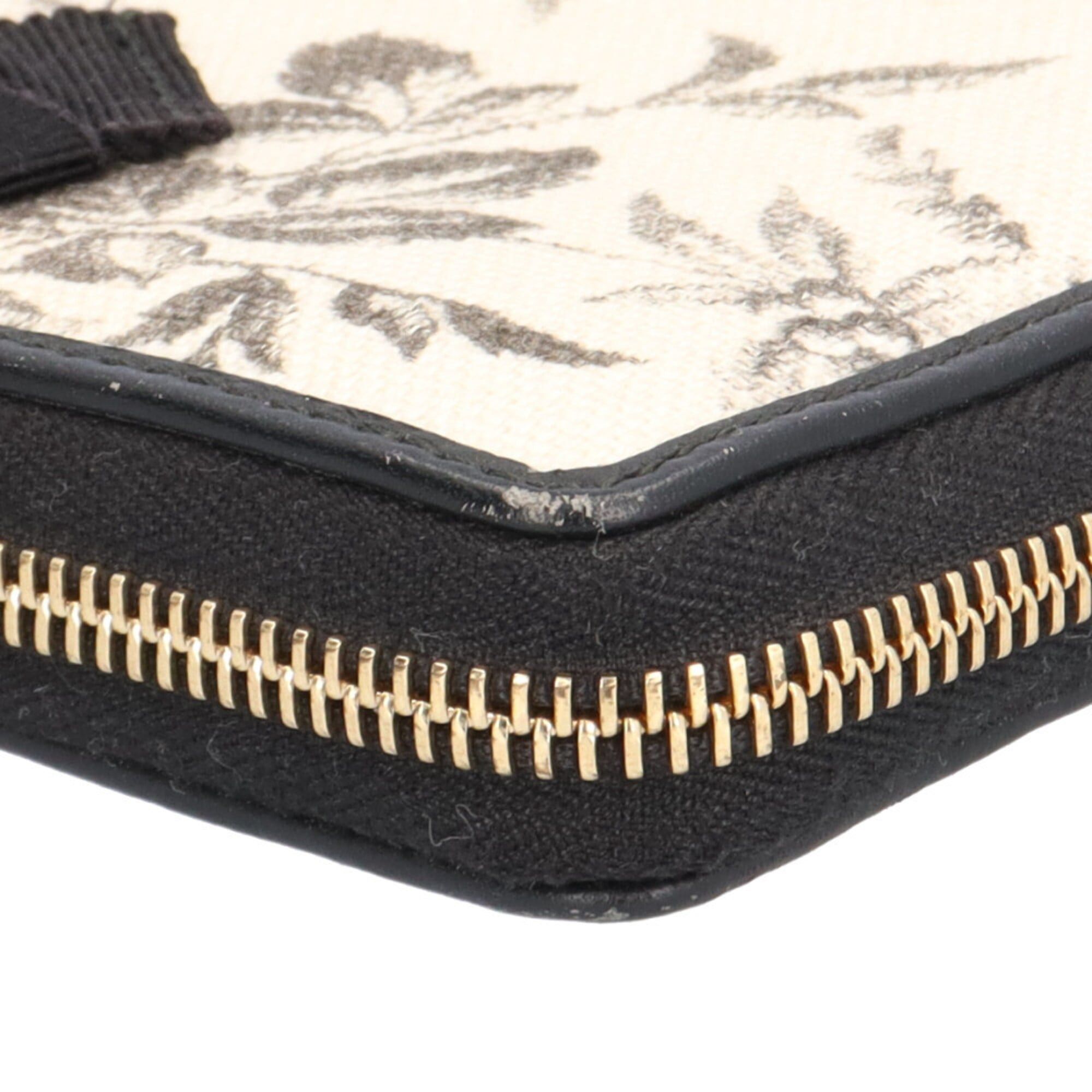 Gucci Gucci Herbarium Print Japan Limited Zip-Around Wallet GG Ribbon Long Canvas 435819 Women's GUCCI Size ONE SIZE - 11 Thumbnail