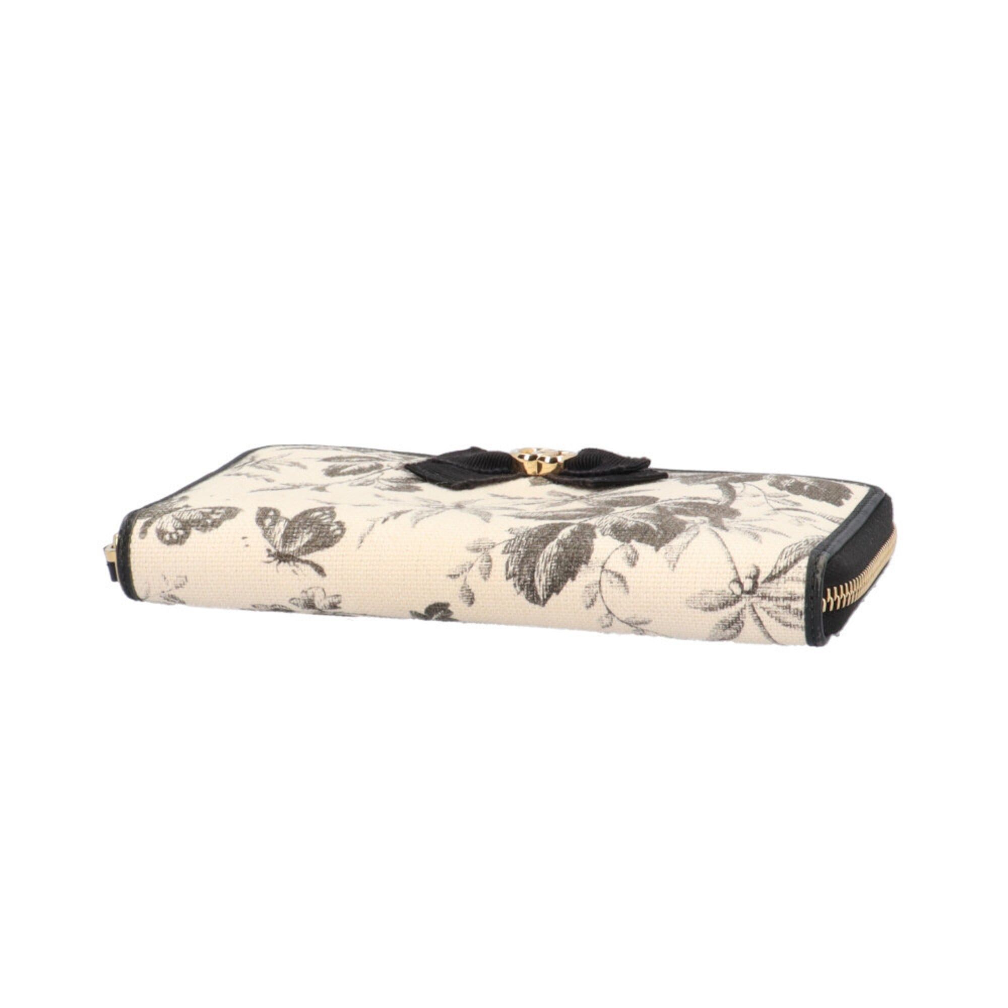 Gucci Gucci Herbarium Print Japan Limited Zip-Around Wallet GG Ribbon Long Canvas 435819 Women's GUCCI Size ONE SIZE - 4 Thumbnail