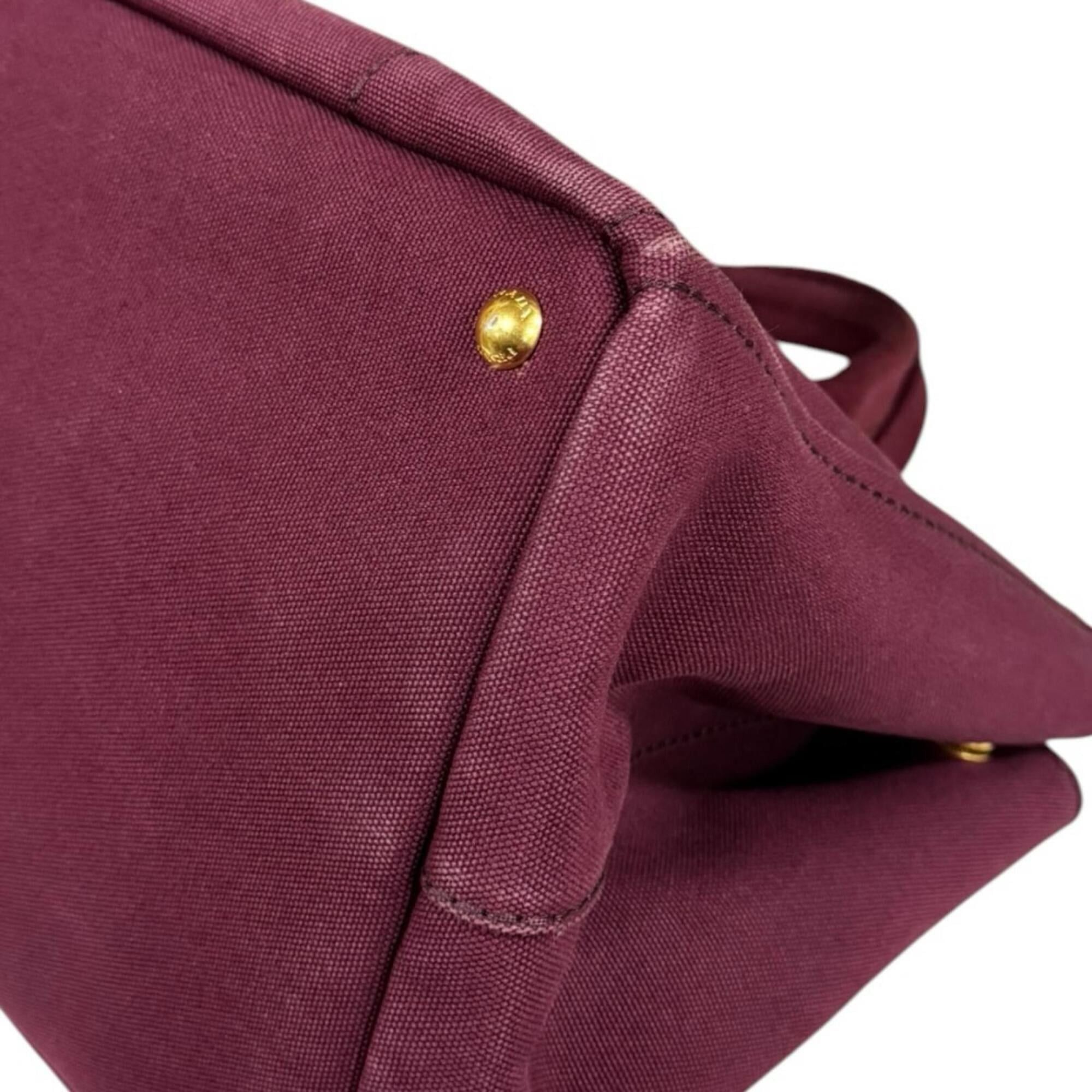 Prada Prada Canapa Tote M Shoulder Bag, Canvas BN2642 Red, Women's, PRADA 2-way Size ONE SIZE - 8 Thumbnail