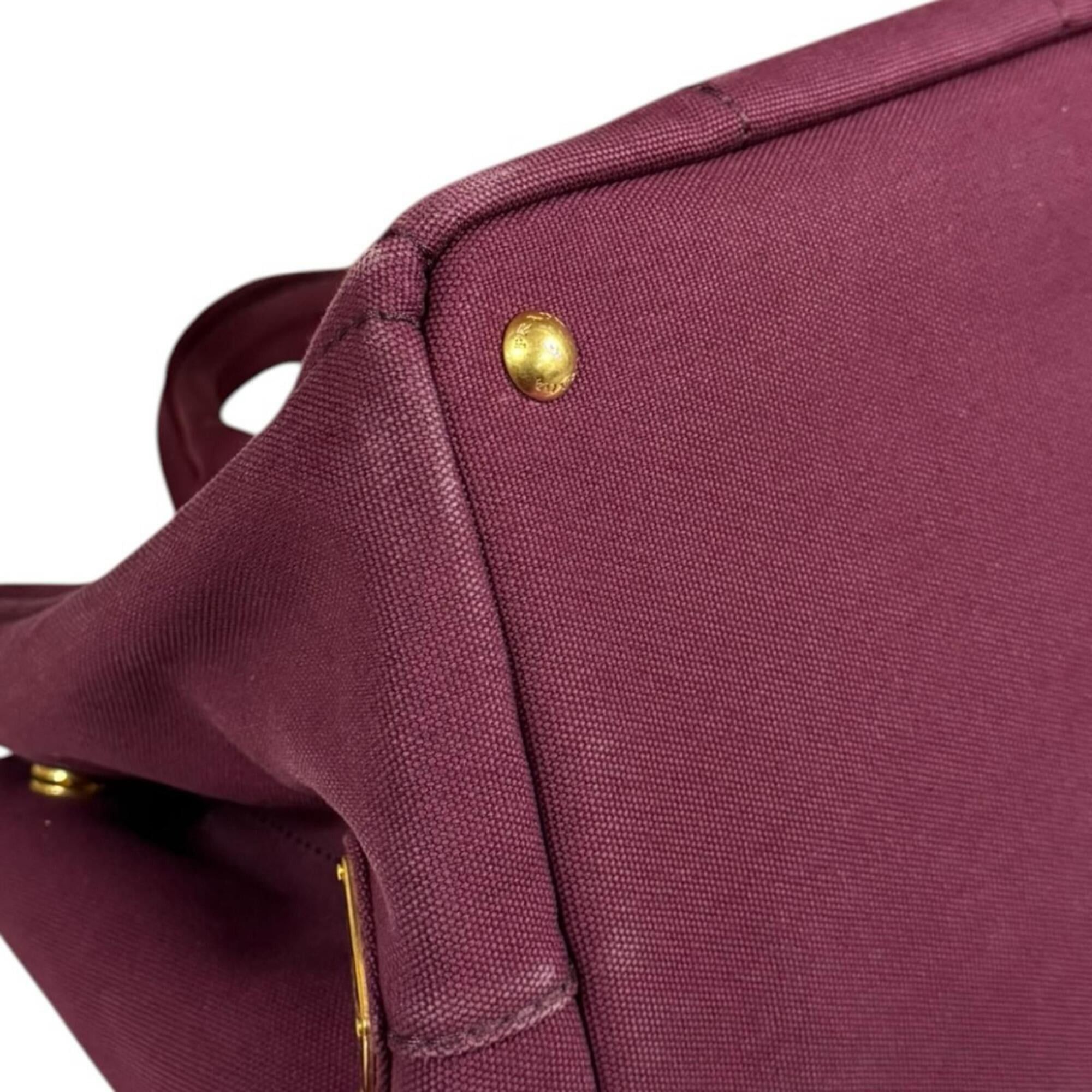 Prada Prada Canapa Tote M Shoulder Bag, Canvas BN2642 Red, Women's, PRADA 2-way Size ONE SIZE - 7 Thumbnail