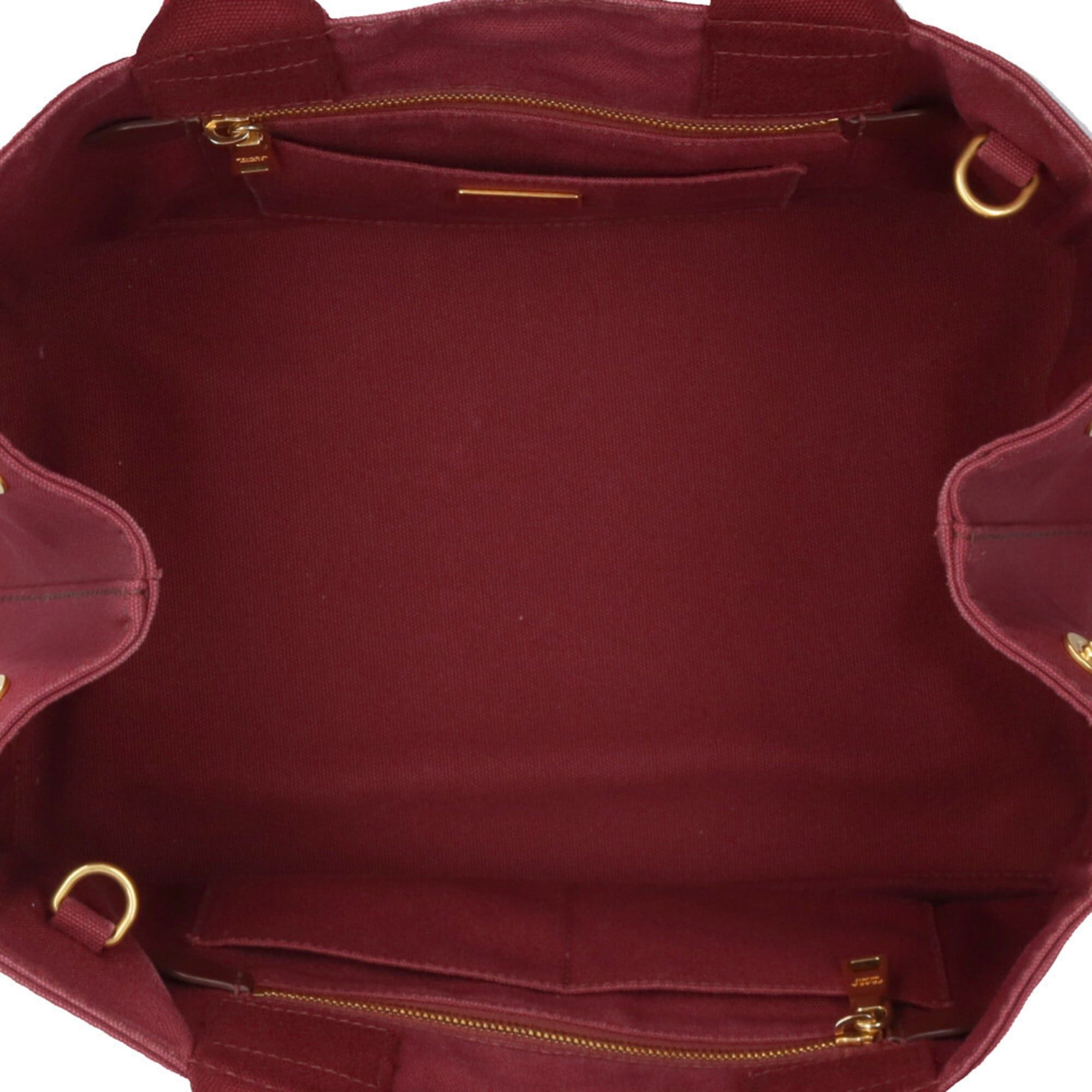 Prada Prada Canapa Tote M Shoulder Bag, Canvas BN2642 Red, Women's, PRADA 2-way Size ONE SIZE - 6 Thumbnail