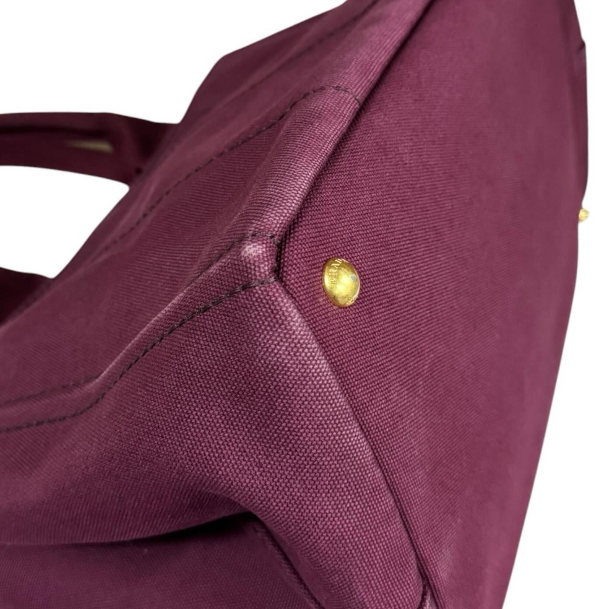 Prada Prada Canapa Tote M Shoulder Bag, Canvas BN2642 Red, Women's, PRADA 2-way Size ONE SIZE - 9 Thumbnail