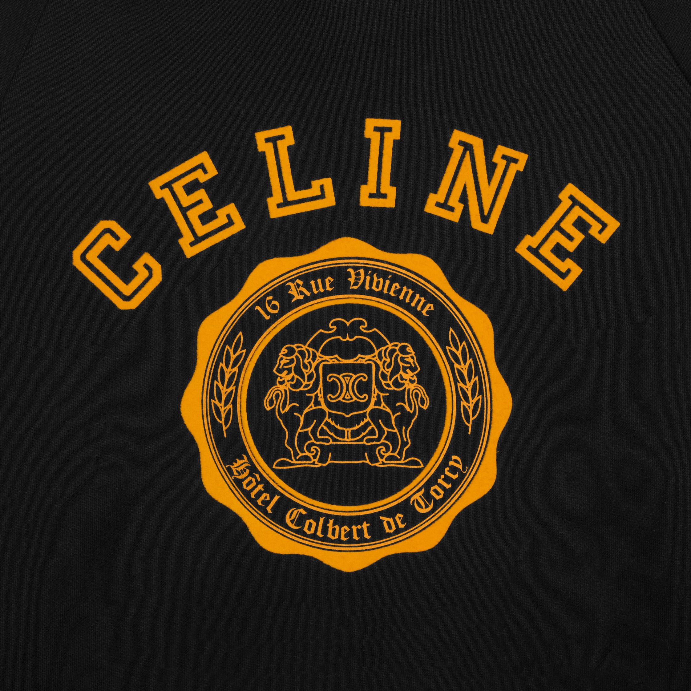 Celine BLASON LOOSE HOODIE IN COTTON FLEECE black Size US XS / EU 42 / 0 - 3 Thumbnail