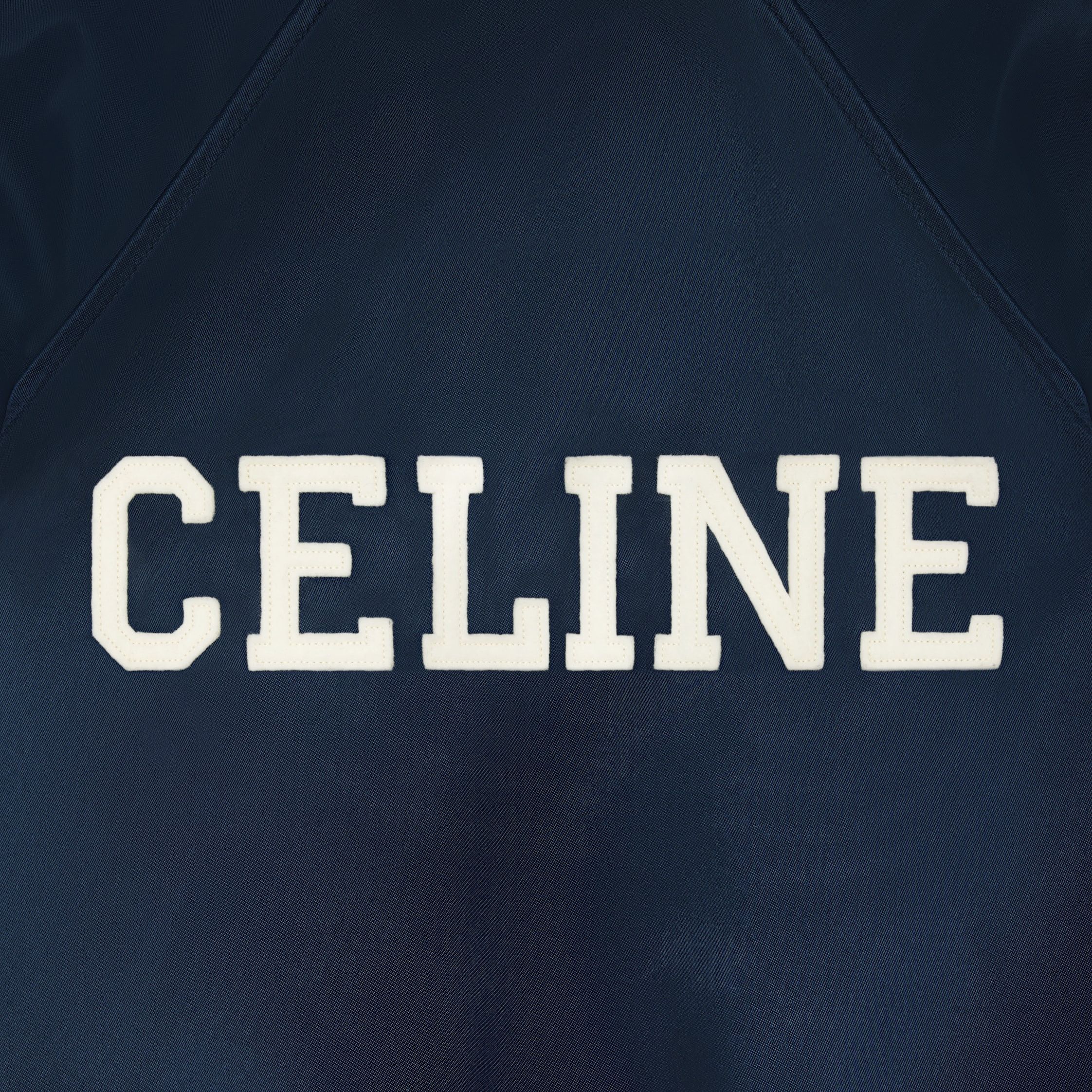Celine CELINE TEDDY JACKET IN SATIN NYLON navy/blue Size US XL / EU 56 / 4 - 4 Thumbnail