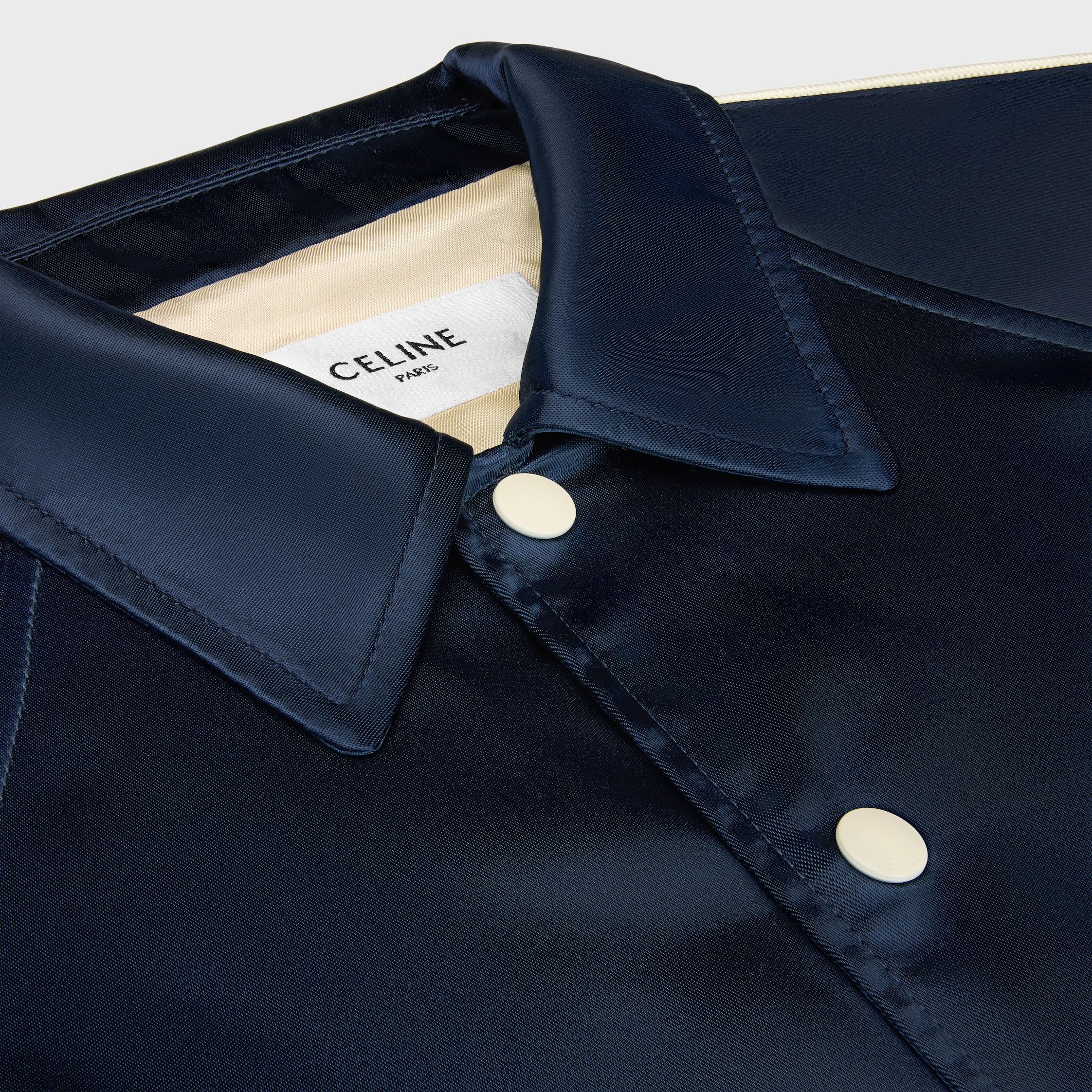 Celine CELINE TEDDY JACKET IN SATIN NYLON navy/blue Size US XL / EU 56 / 4 - 3 Thumbnail