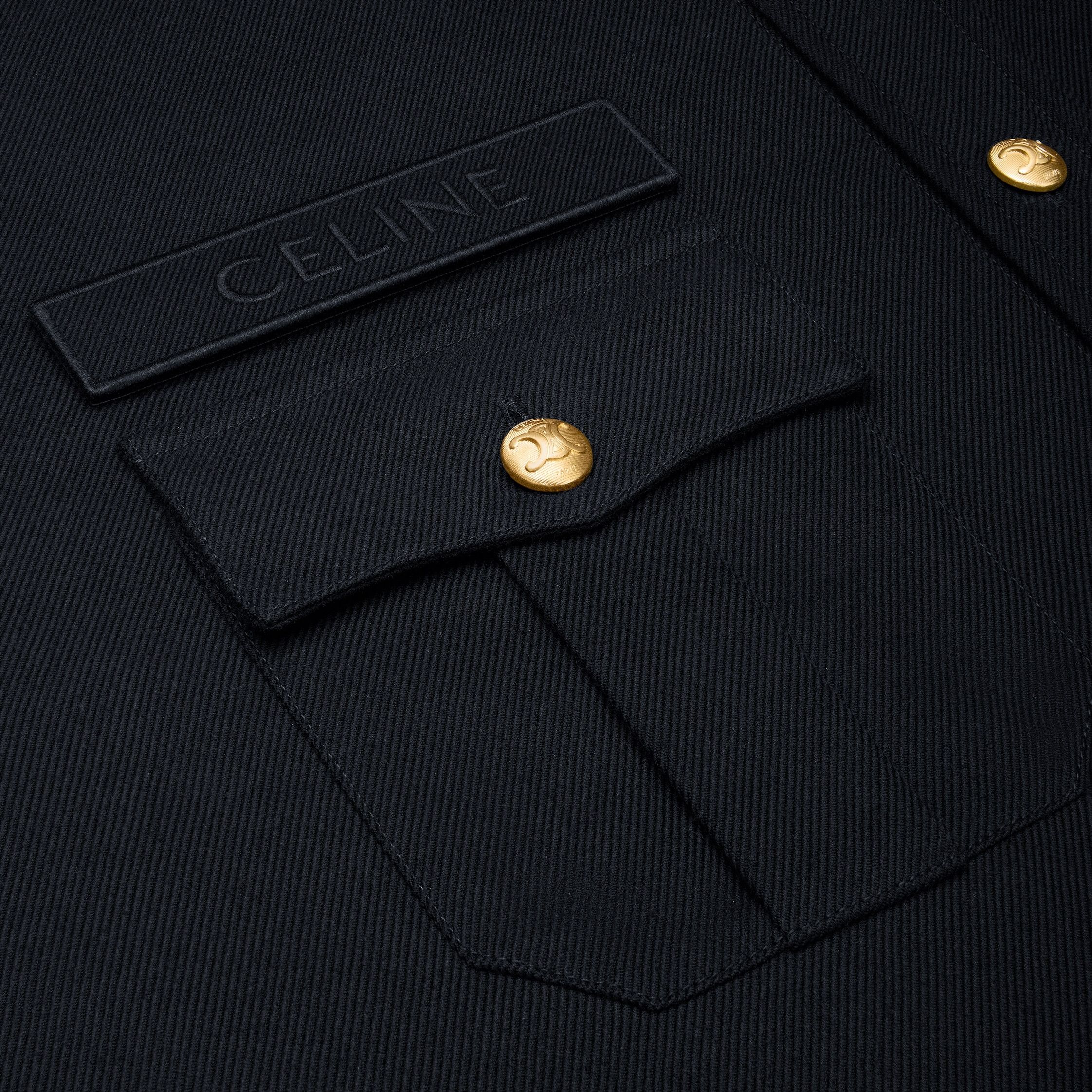 Celine MILITARY SHIRT IN COTTON WOOL TWILL navy Size US XXL / EU 58 / 5 - 4 Thumbnail