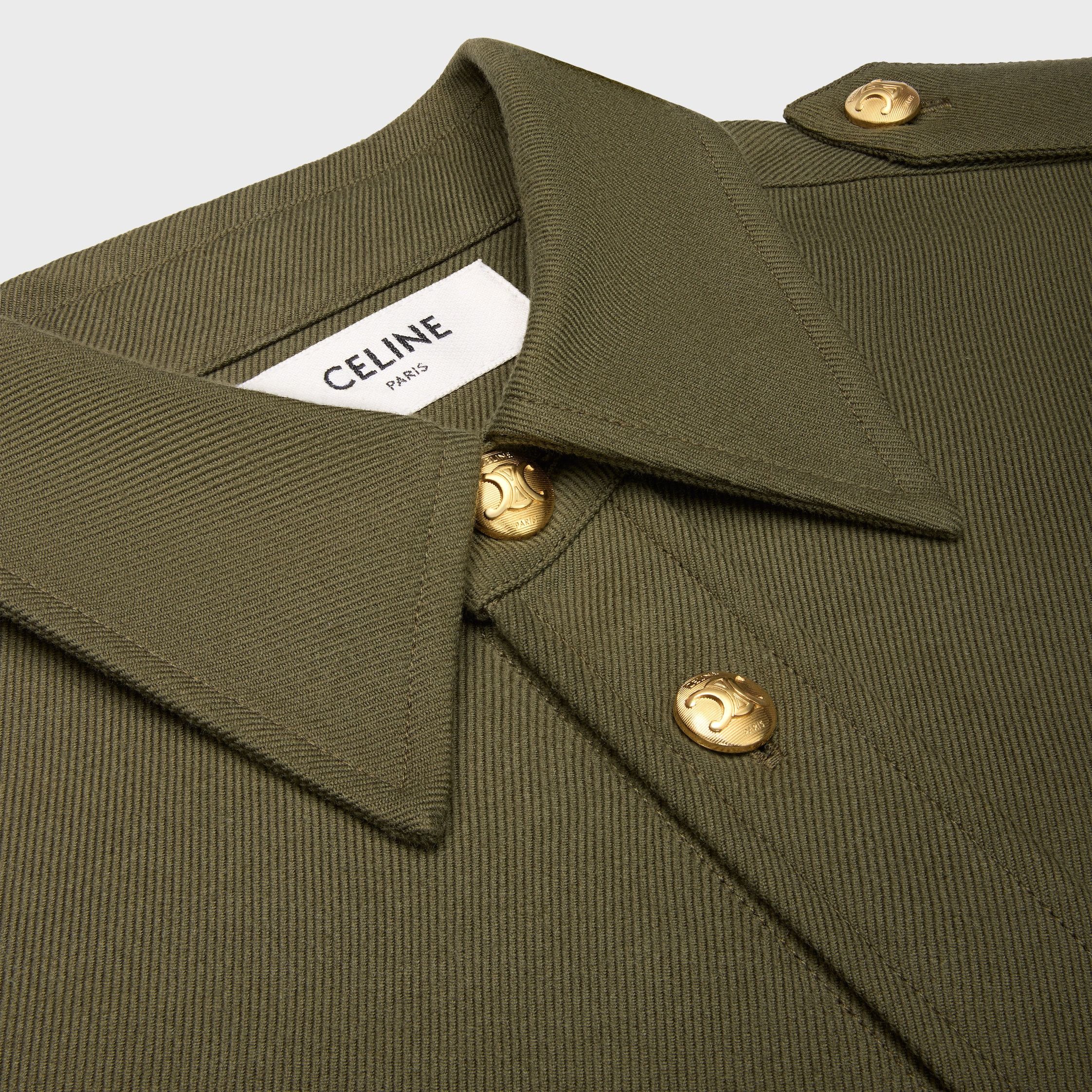 Celine MILITARY SHIRT IN LIGHTWEIGHT COTTON TWILL khaki Size US XS / EU 42 / 0 - 3 Thumbnail