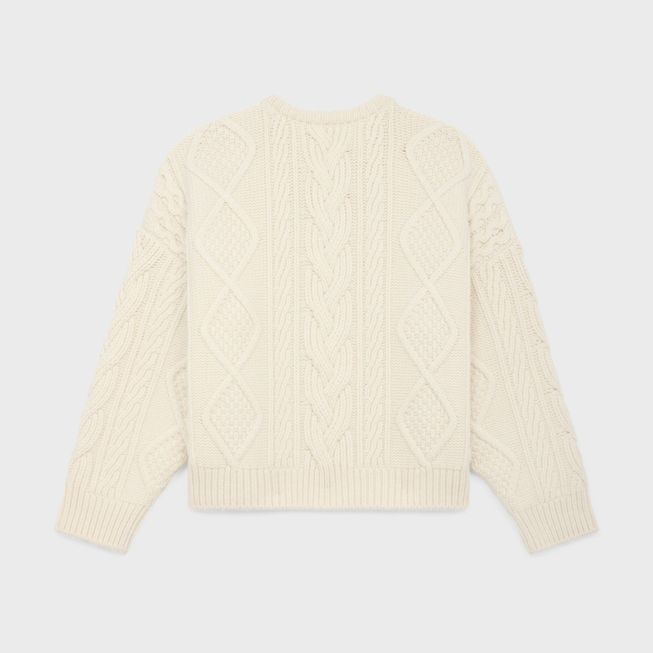 Celine OVERSIZED CREW NECK SWEATER IN CASHMERE ARAN off white Size US S / EU 44-46 / 1 - 2 Thumbnail