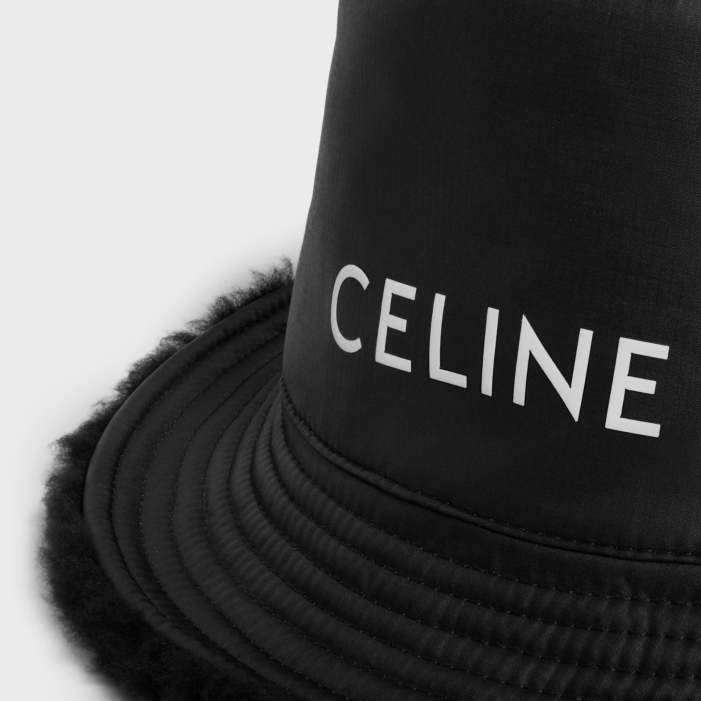 Celine CELINE BUCKET HAT IN TECHNICAL NYLON black Size ONE SIZE - 3 Thumbnail