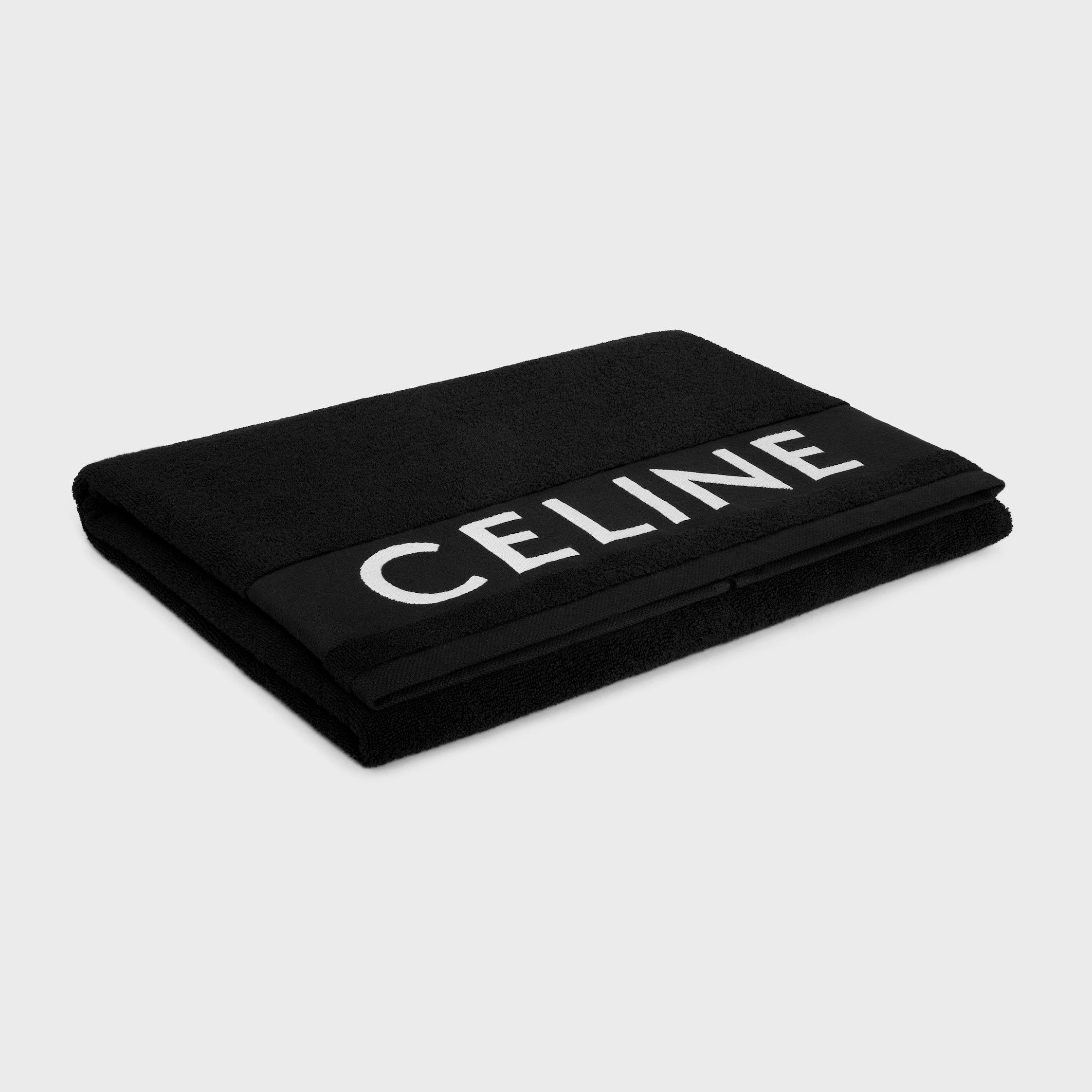 Celine CELINE BEACH TOWEL IN TERRY COTTON black/off white Size ONE SIZE - 3 Thumbnail