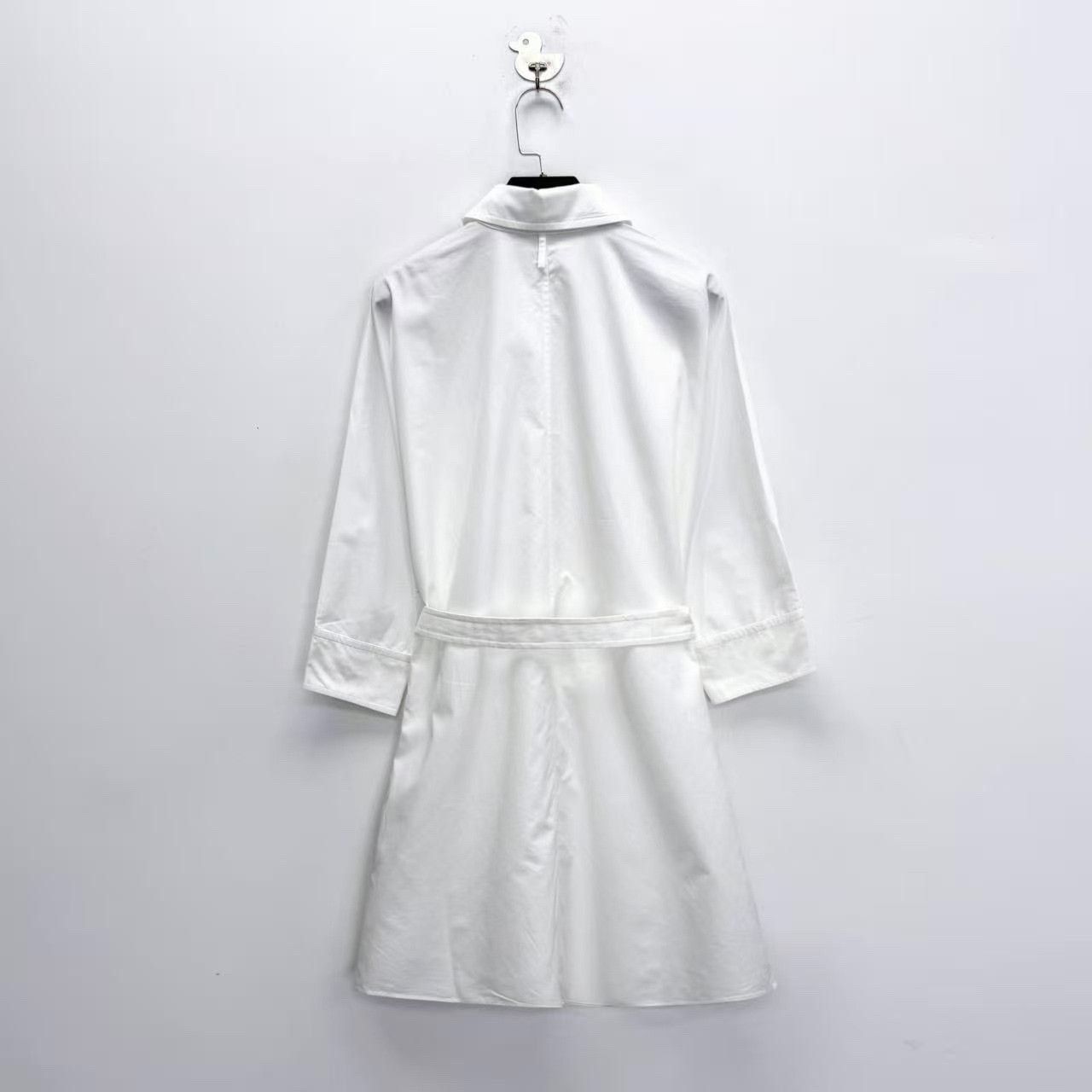 Hermes Hermes SS23 White Pig Nose Shirt Dress Size XXS / US 00 / IT 34 - 2 Thumbnail