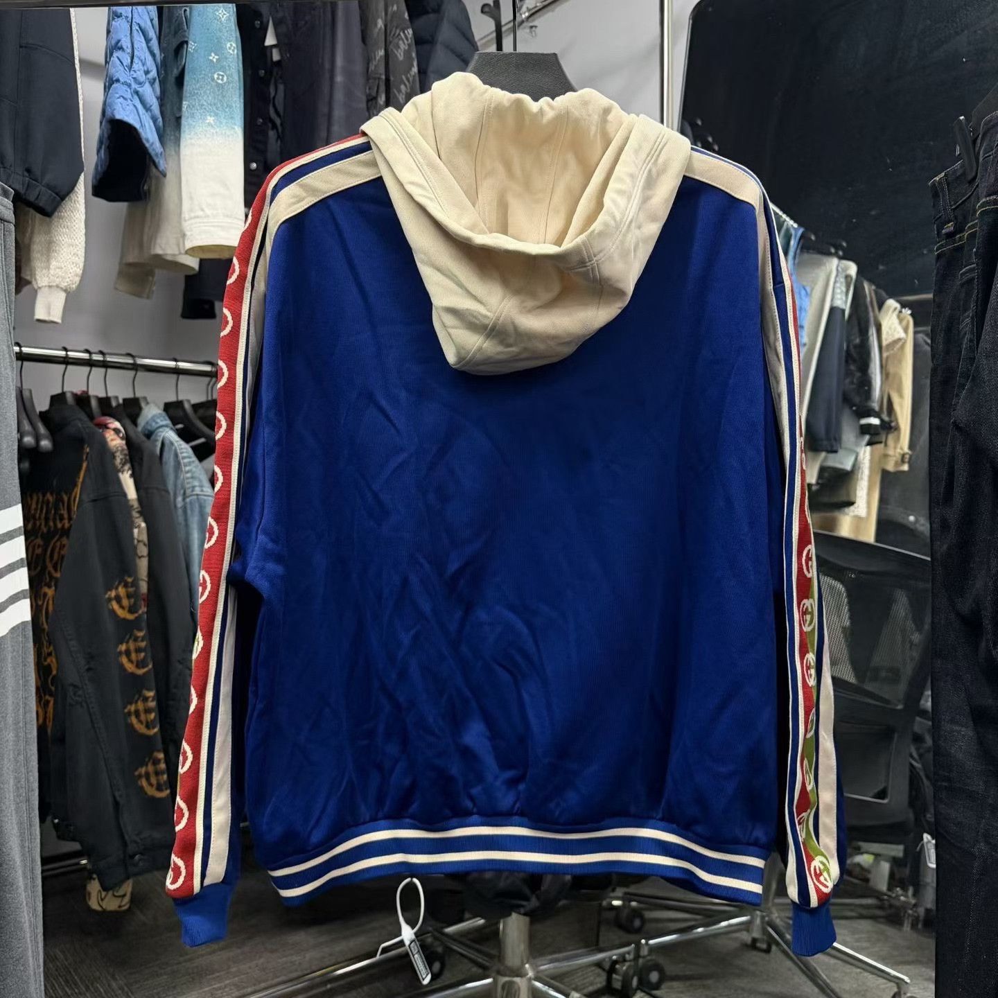 Gucci Gucci Blue Side Logo Zip Hoodie Size US S / EU 44-46 / 1 - 2 Thumbnail