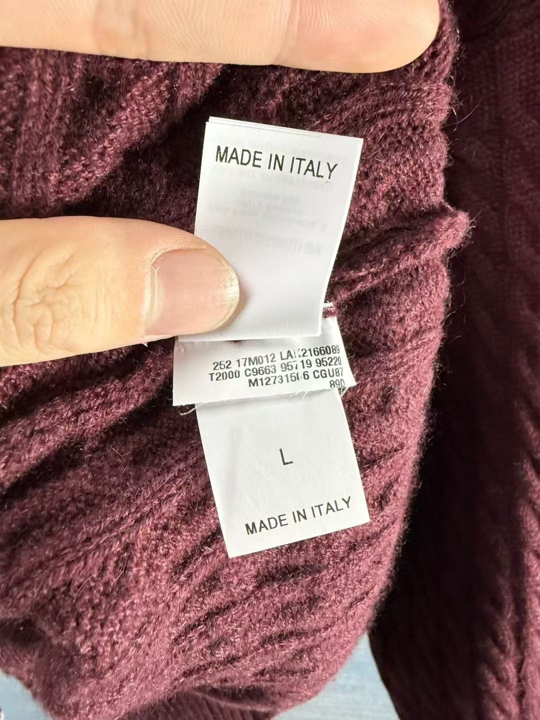 Brunello Cucinelli Brunello Cucinelli Burgundy Cashmere Zip Jacket Size US L / EU 52-54 / 3 - 4 Thumbnail