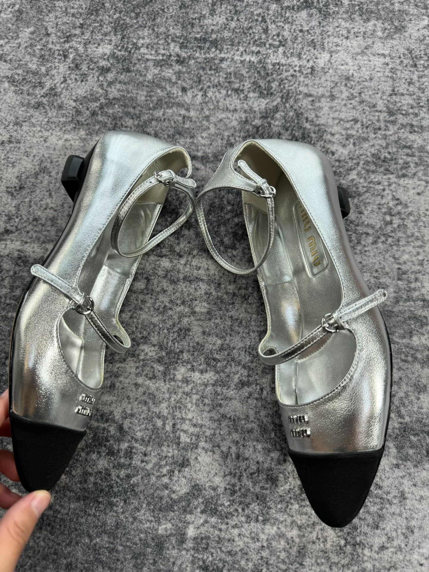 Miu Miu Miu Miu Silver Kitten Heels Size US 7 / IT 37 - 5 Thumbnail