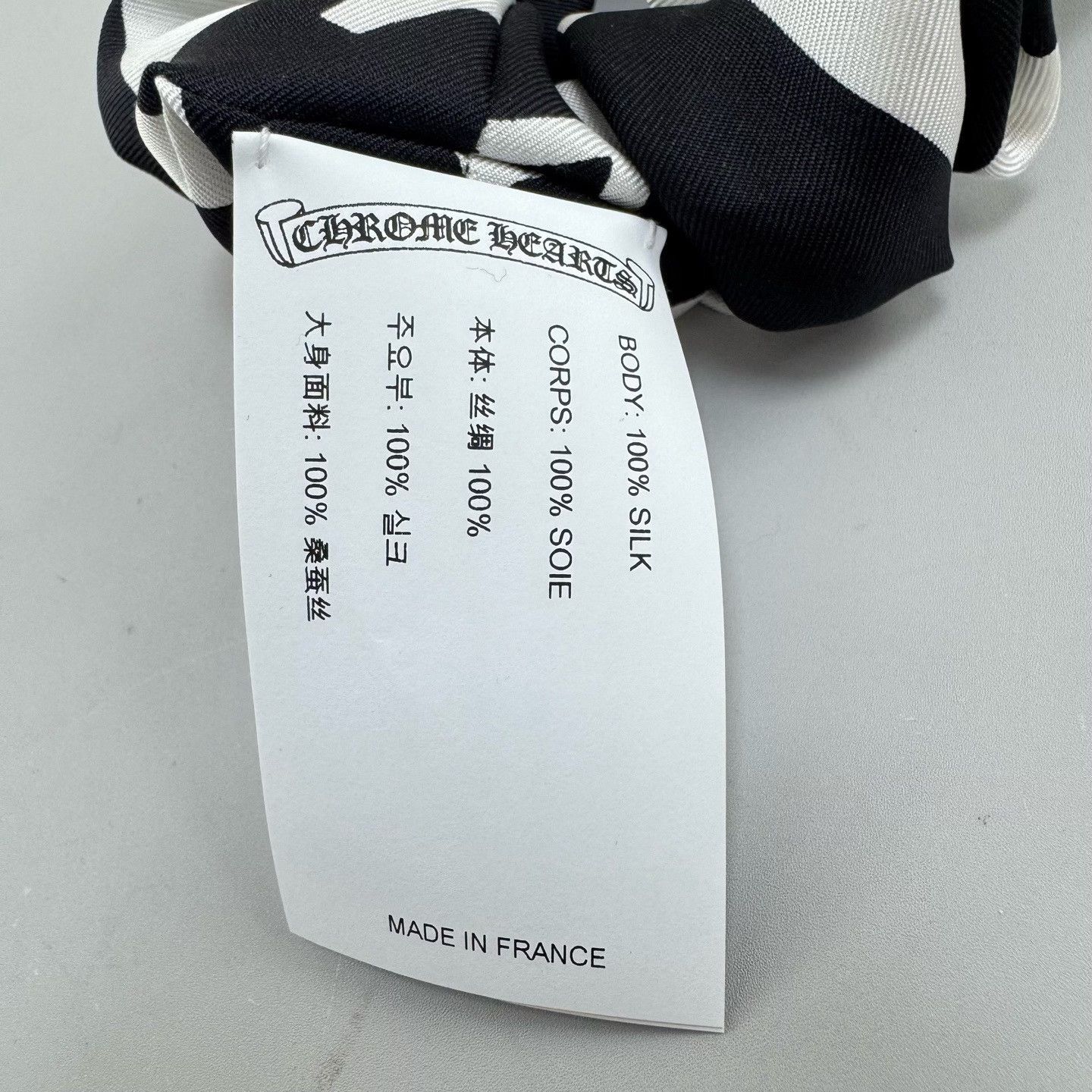 Chrome Hearts Chrome Hearts New Black White Print Scrunchie Size ONE SIZE - 6 Thumbnail
