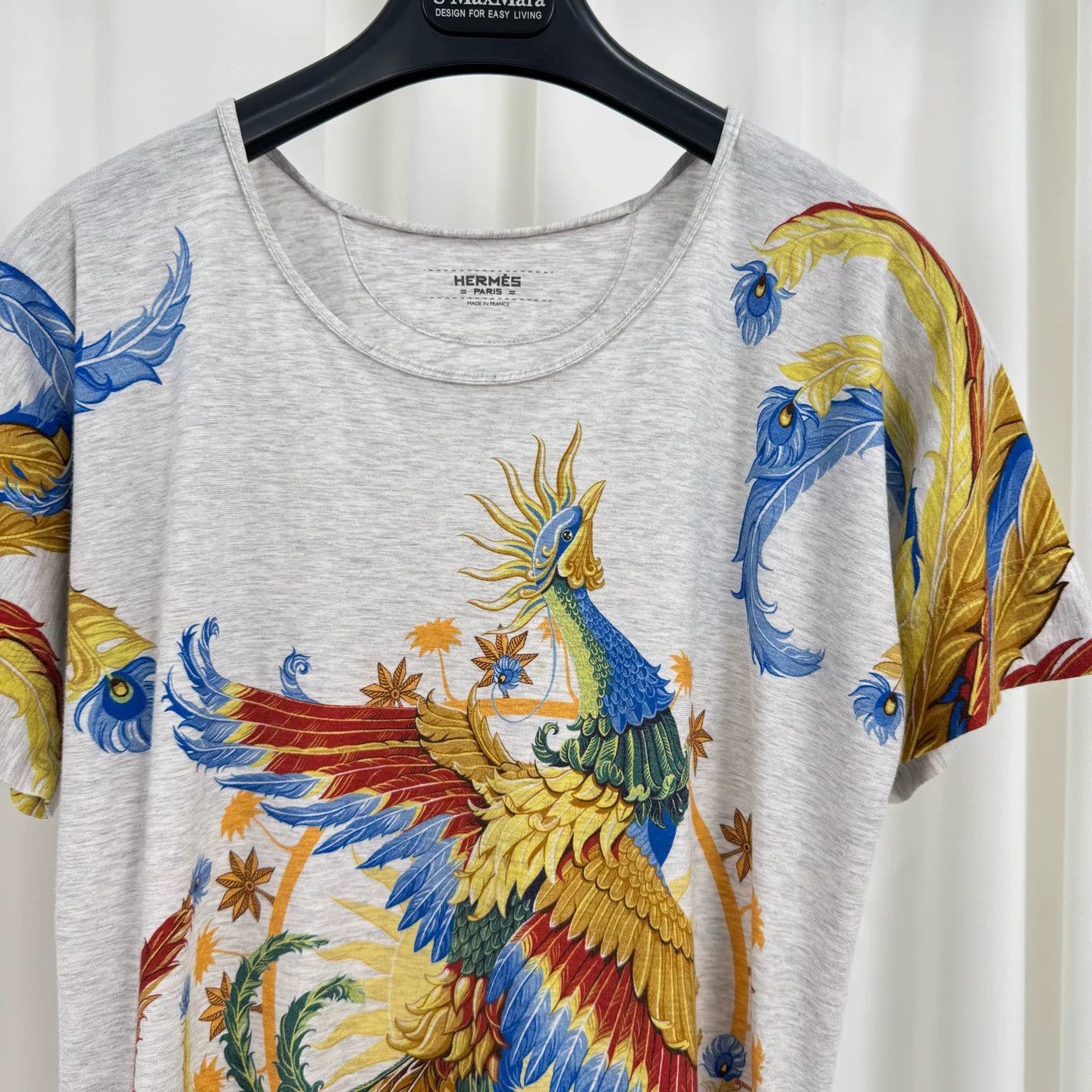 Hermes Hermes Gray Phoenix Print Short-Sleeve Size XS / US 0-2 / IT 36-38 - 3 Thumbnail