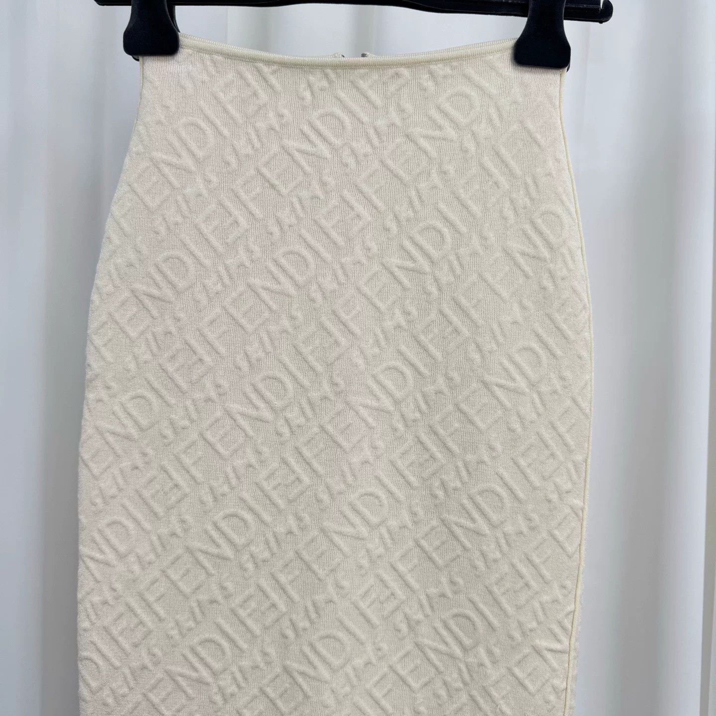 Fendi Fendi x Skims Beige Embossed Print Skirt Size 36" / US 14 / IT 50 - 3 Thumbnail
