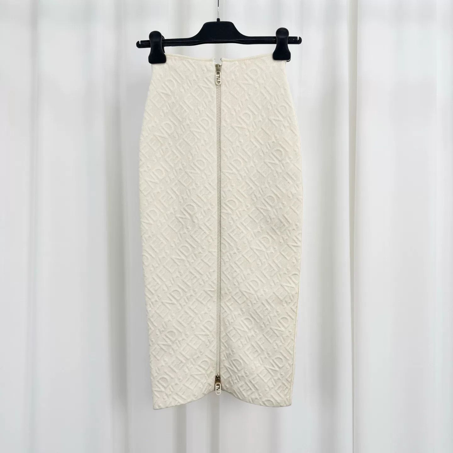 Fendi Fendi x Skims Beige Embossed Print Skirt Size 36" / US 14 / IT 50 - 2 Thumbnail
