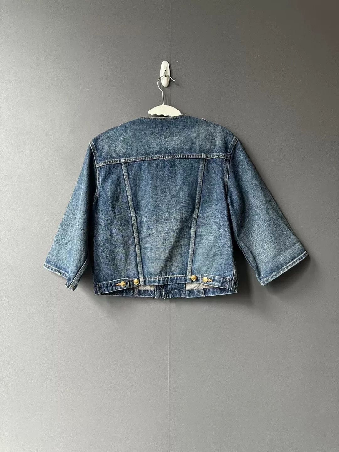 Celine Celine Gold Button Short Denim Jacket Size M / US 6-8 / IT 42-44 - 2 Thumbnail
