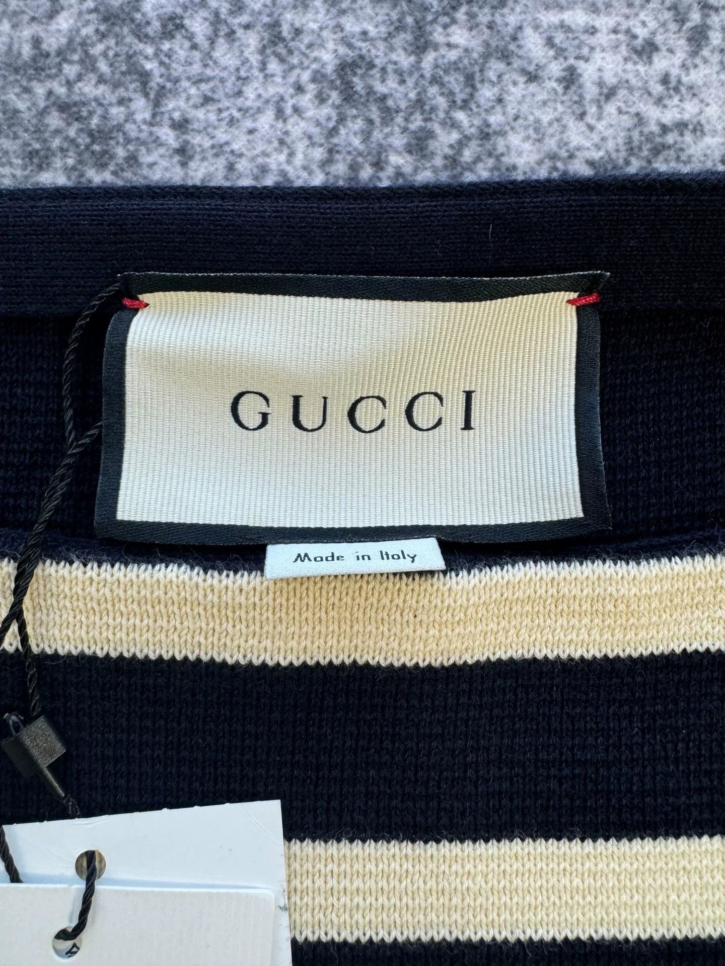 Gucci Gucci Blue White Striped Knit Sweater Size US L / EU 52-54 / 3 - 4 Thumbnail