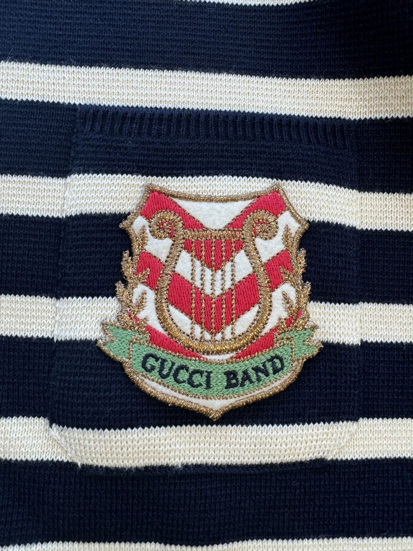 Gucci Gucci Blue White Striped Knit Sweater Size US L / EU 52-54 / 3 - 3 Thumbnail
