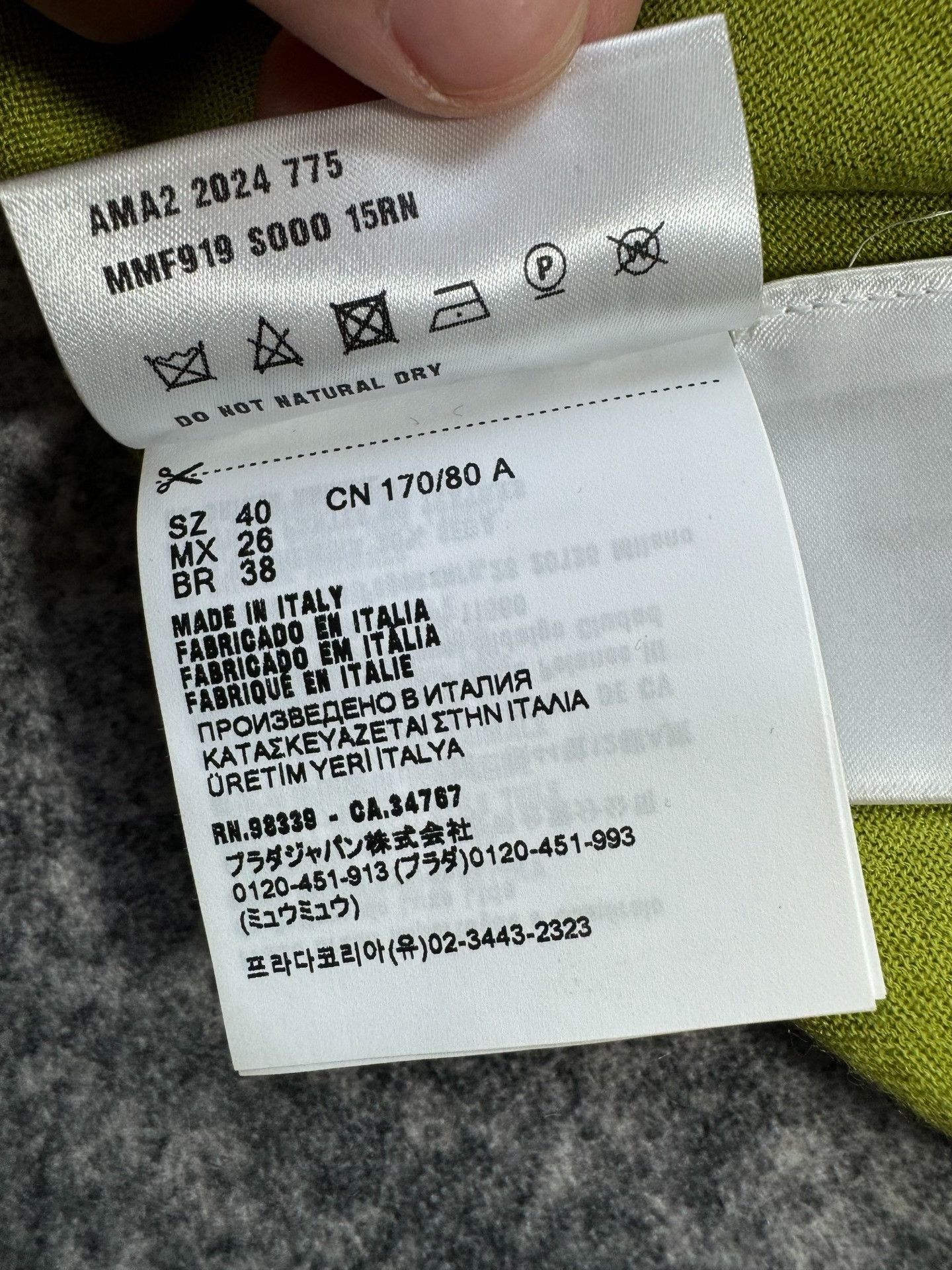 Miu Miu Miu Miu Avocado Green Cashmere Cardigan Size S / US 4 / IT 40 - 6 Thumbnail