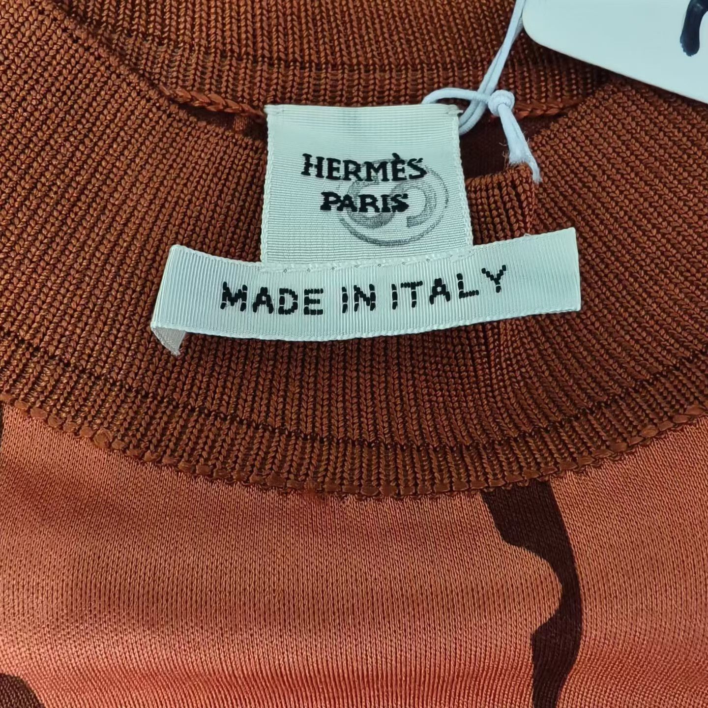 Hermes Hermes Orange Horseshoe Print Silk Top Size XS / US 0-2 / IT 36-38 - 3 Thumbnail