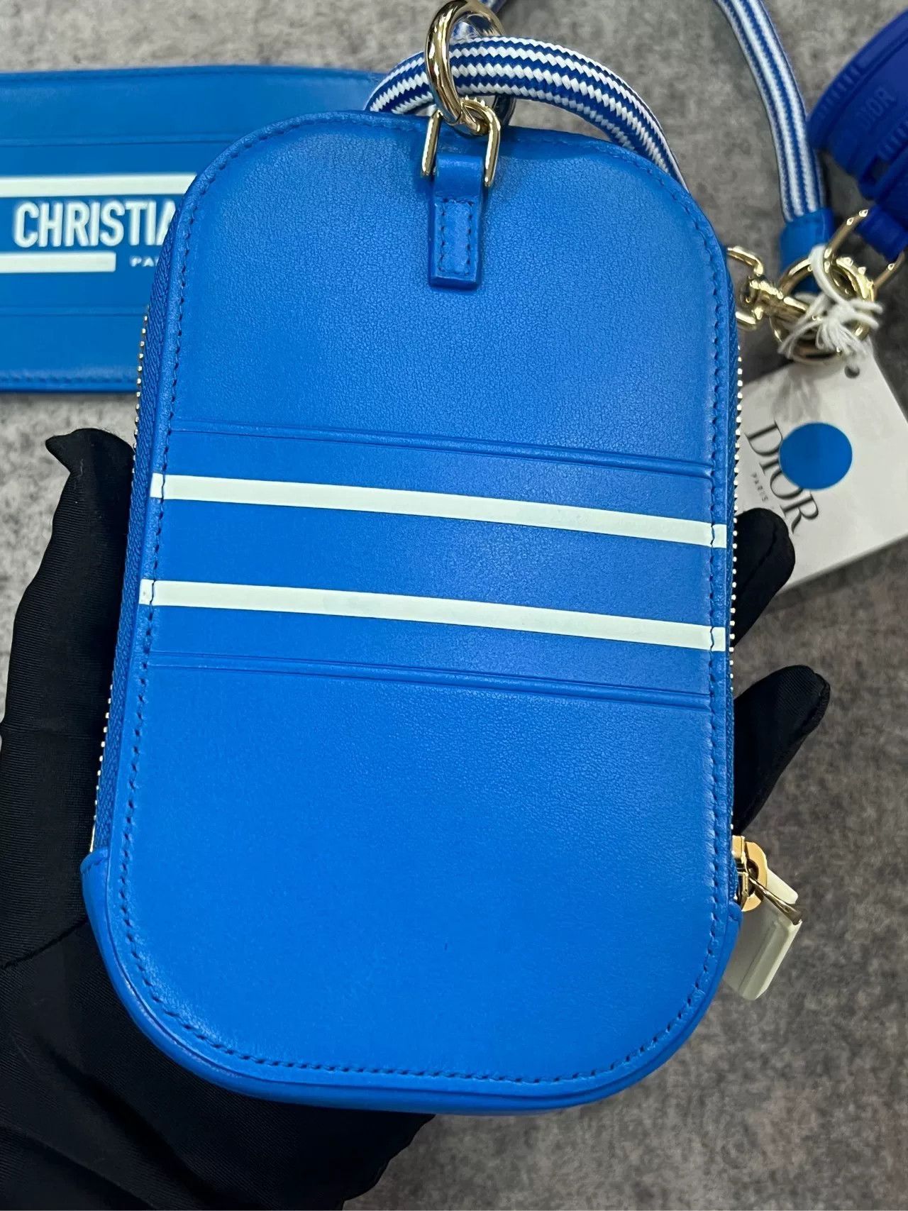 Dior Dior Blue Three-in-One Coin Purse Size ONE SIZE - 8 Thumbnail
