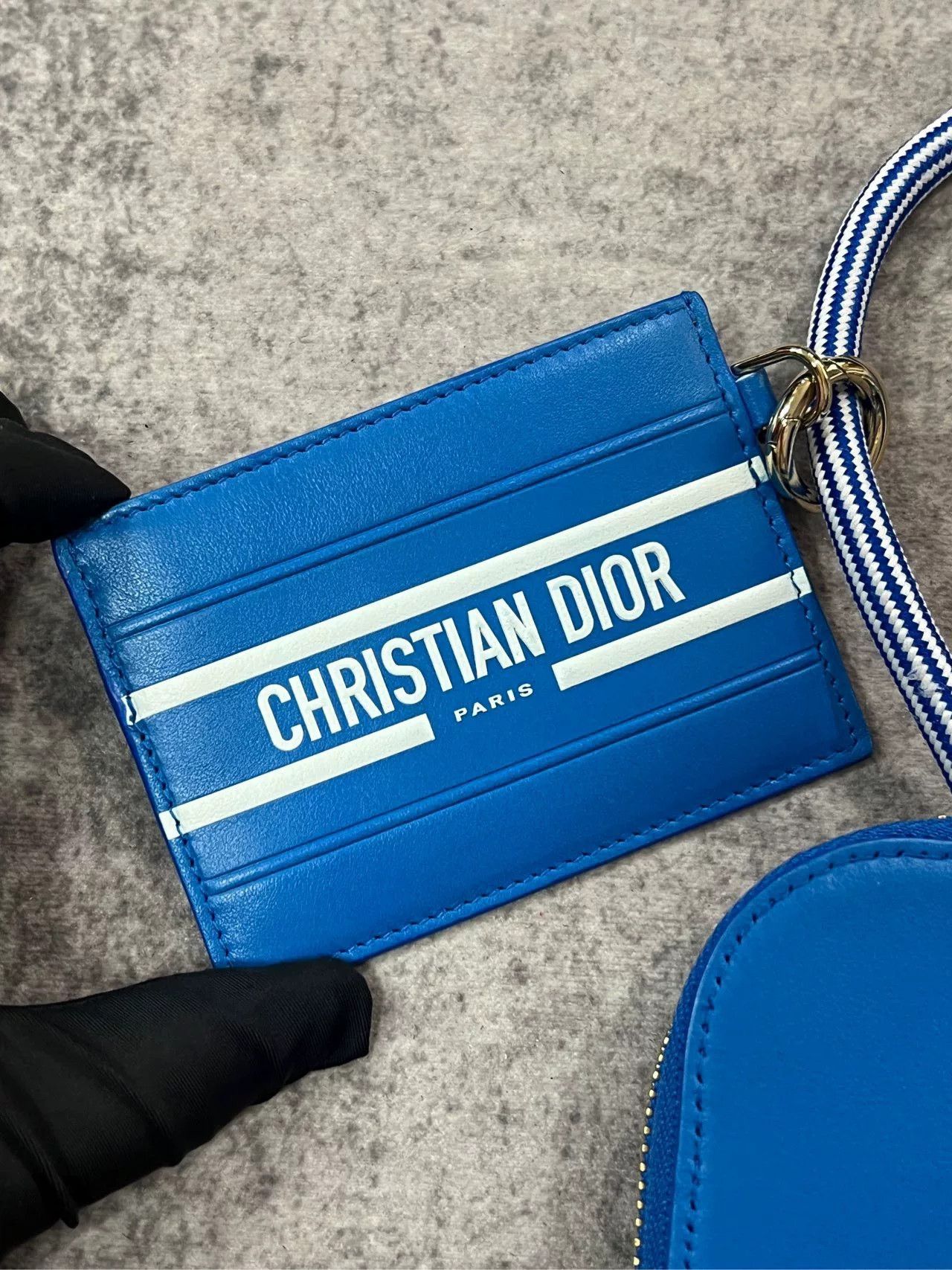 Dior Dior Blue Three-in-One Coin Purse Size ONE SIZE - 3 Thumbnail