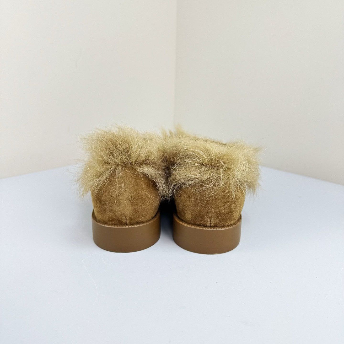 Chanel Chanel 25N Brown Suede Fur Loafers Size US 7.5 / IT 37.5 - 3 Thumbnail