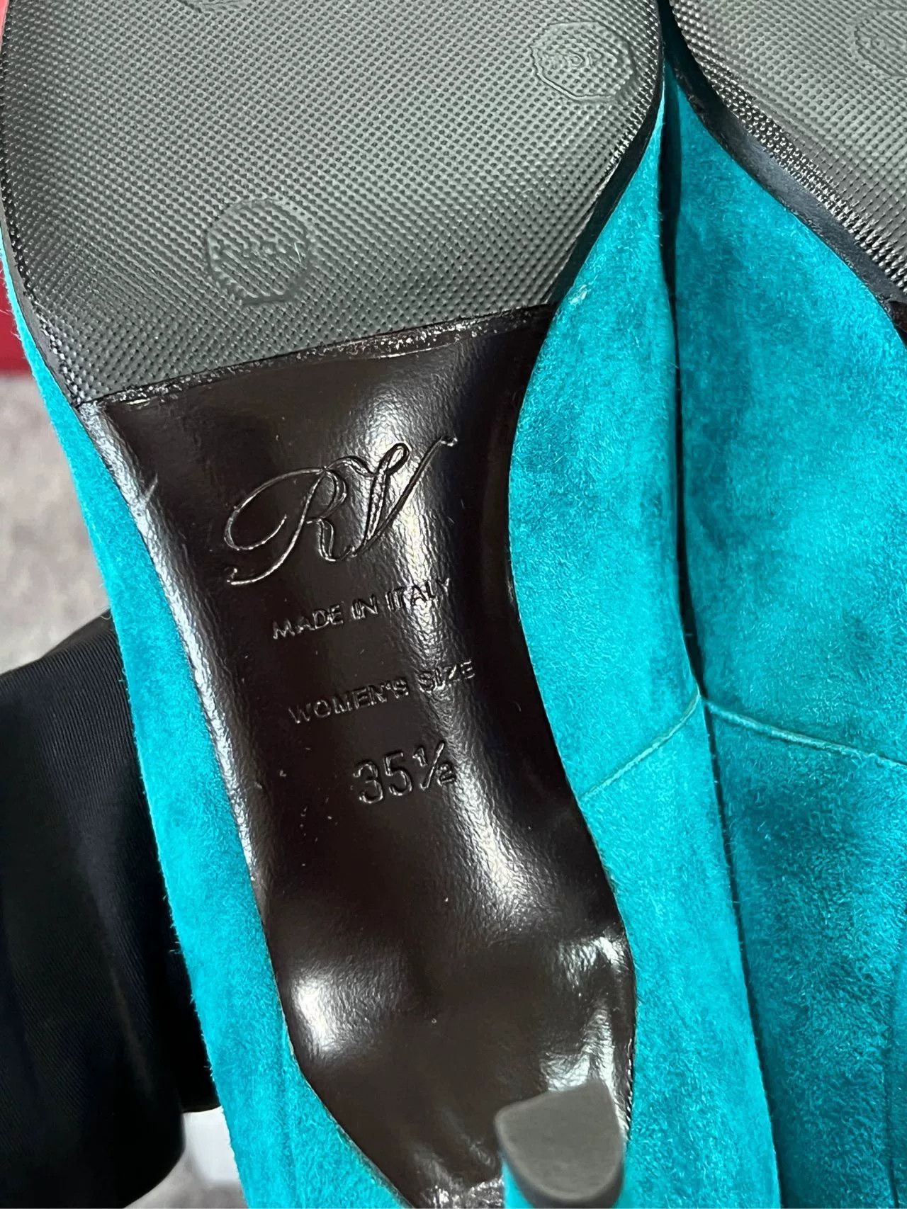 Roger Vivier Roger Vivier Blue Square Buckle Heels Size US 4.5 / IT 34.5 - 6 Thumbnail