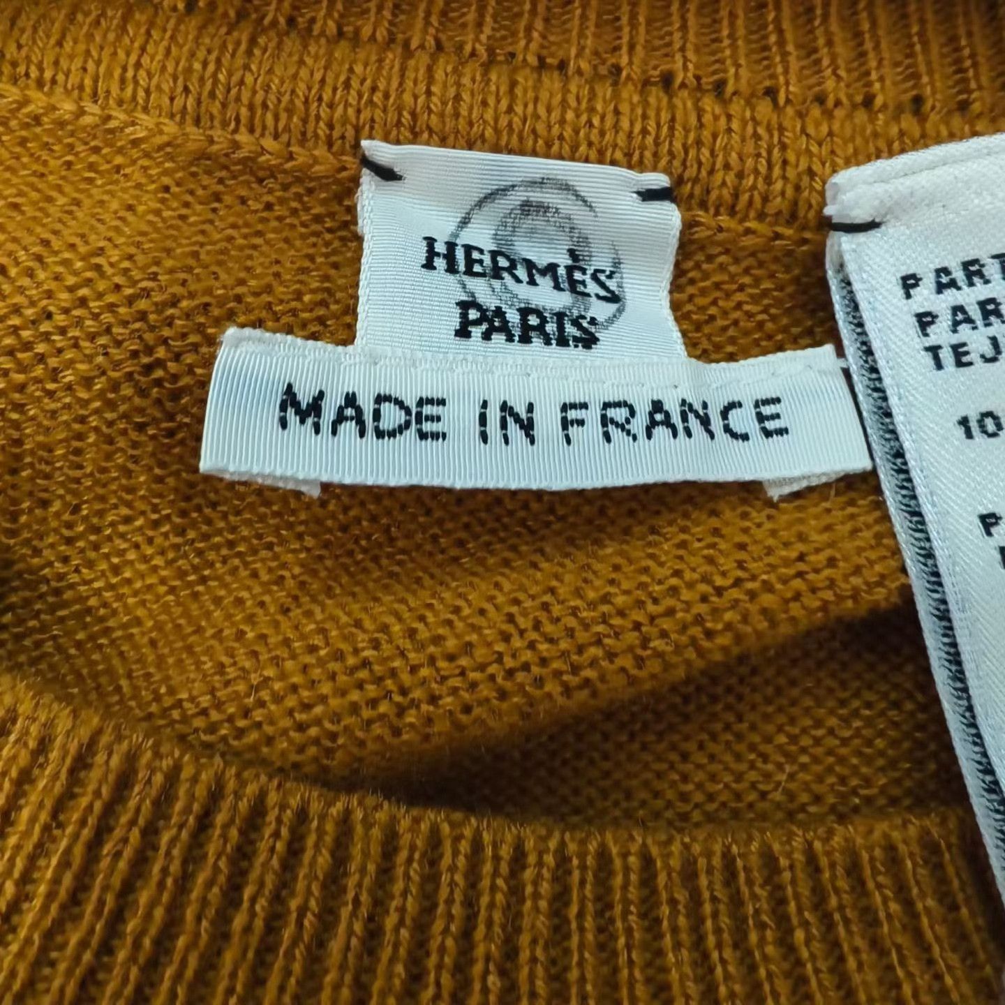 Hermes Hermès Brown Chain Logo Cashmere Sweater Size XXS / US 00 / IT 34 - 3 Thumbnail