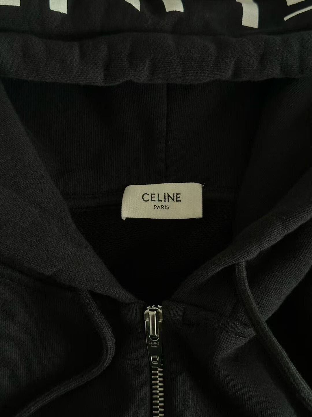 Celine Celine Black Logo Zip Hoodie Size US M / EU 48-50 / 2 - 3 Thumbnail