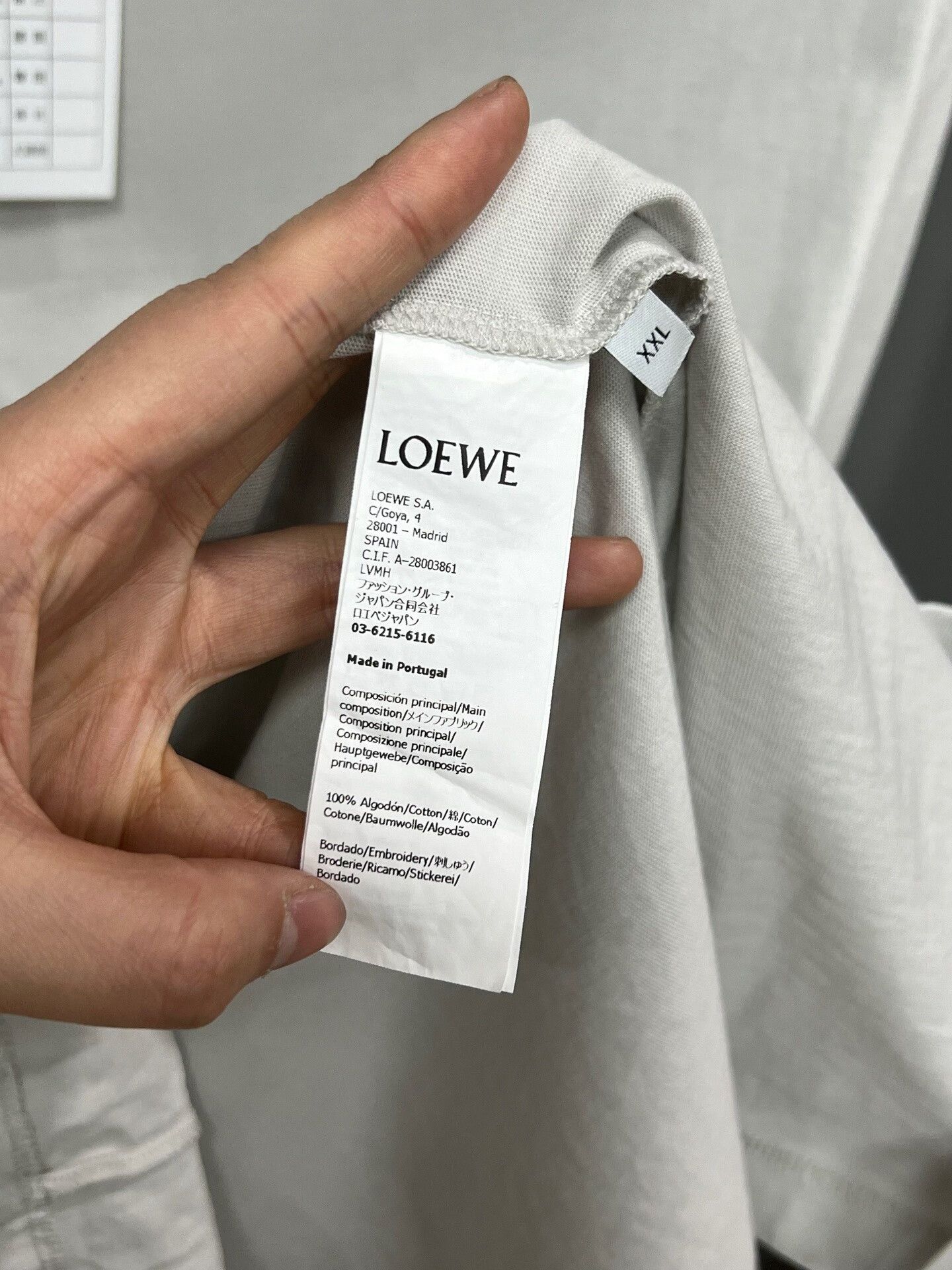 Loewe Loewe Cement Gray Embroidered Logo Short-Sleeve Size US XXL / EU 58 / 5 - 3 Thumbnail