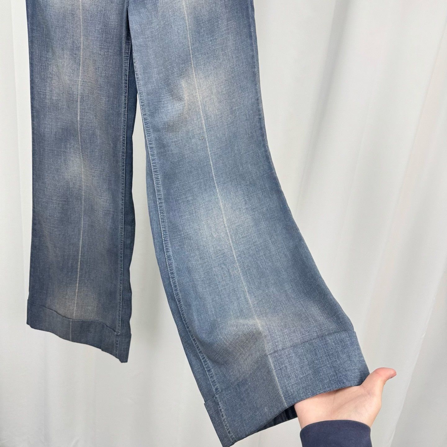 Gucci Gucci Leather Patch Washed Flared Jeans Size 25" / US 0 / IT 36 - 4 Thumbnail
